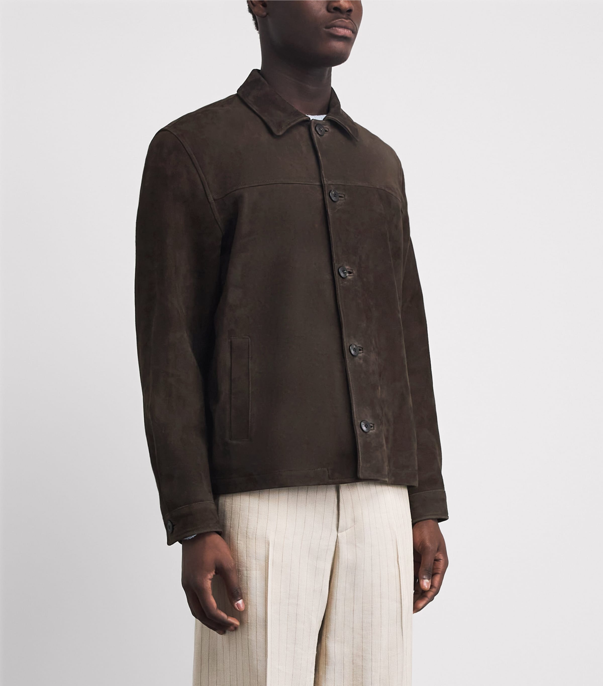 Suede Field Jacket BRGZ DARK BROWN26 Image 4