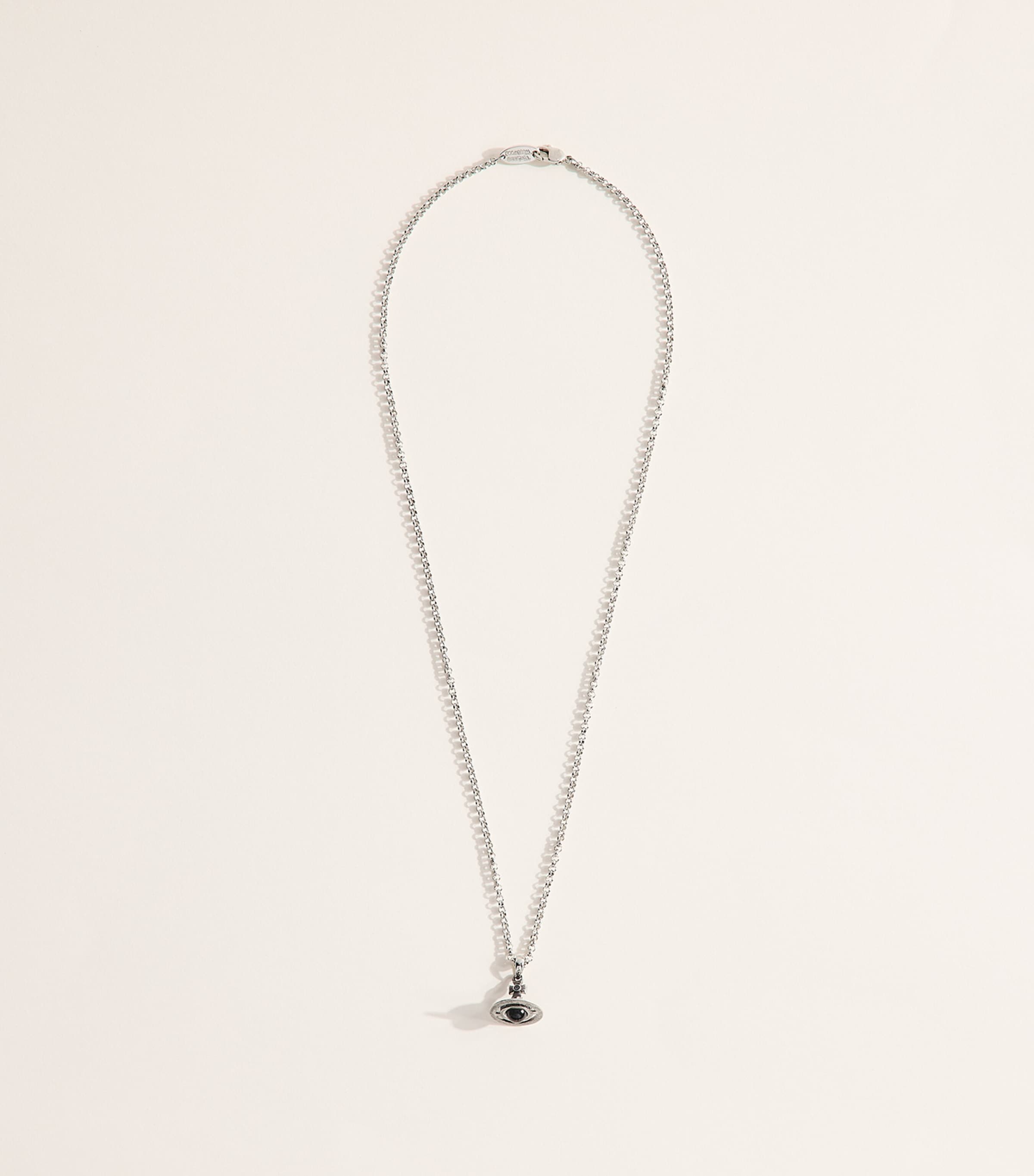 Vivienne Westwood New Petite Orb Necklace Oxi Slv/pl/sncr Image 3