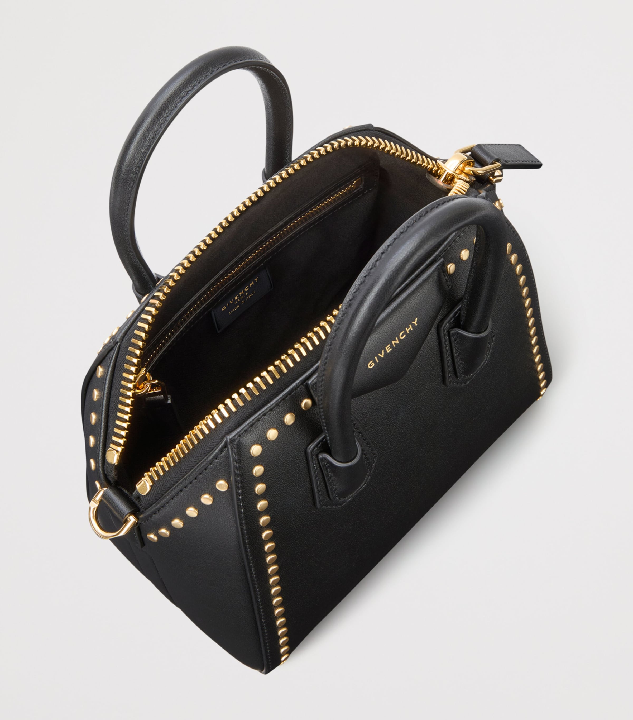 Mini Leather Antigona Top-Handle Bag BLACK Image 5