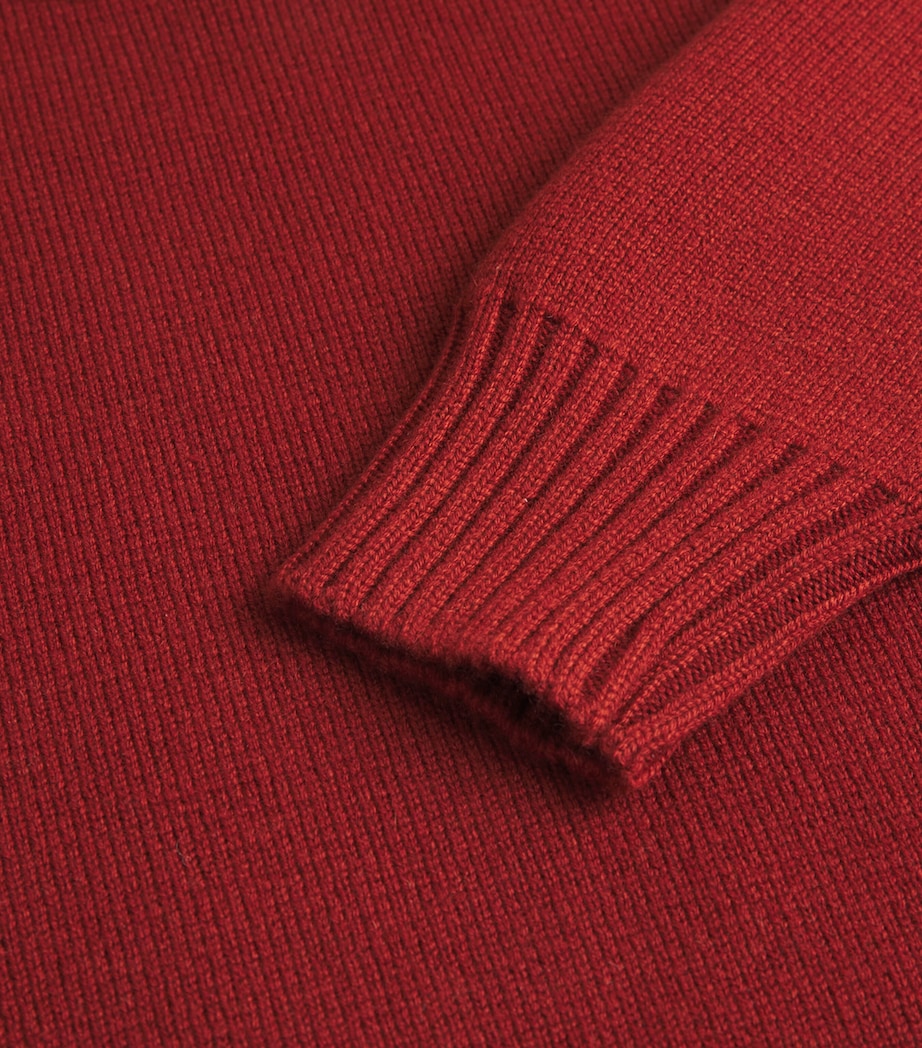 Cashmere Cropped Sweater SG4463 OXBLOOD Image 5