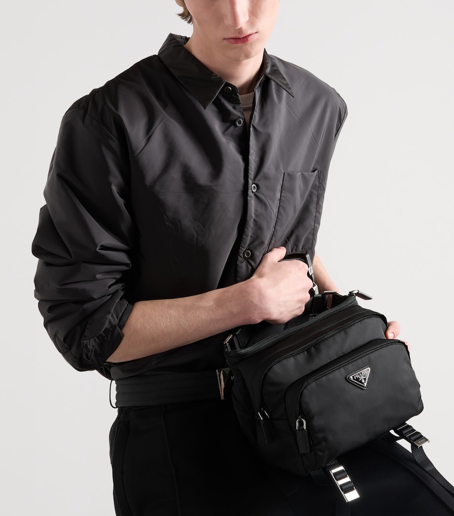 Re-Nylon and Leather Cross-Body Bag F0002 Image 2