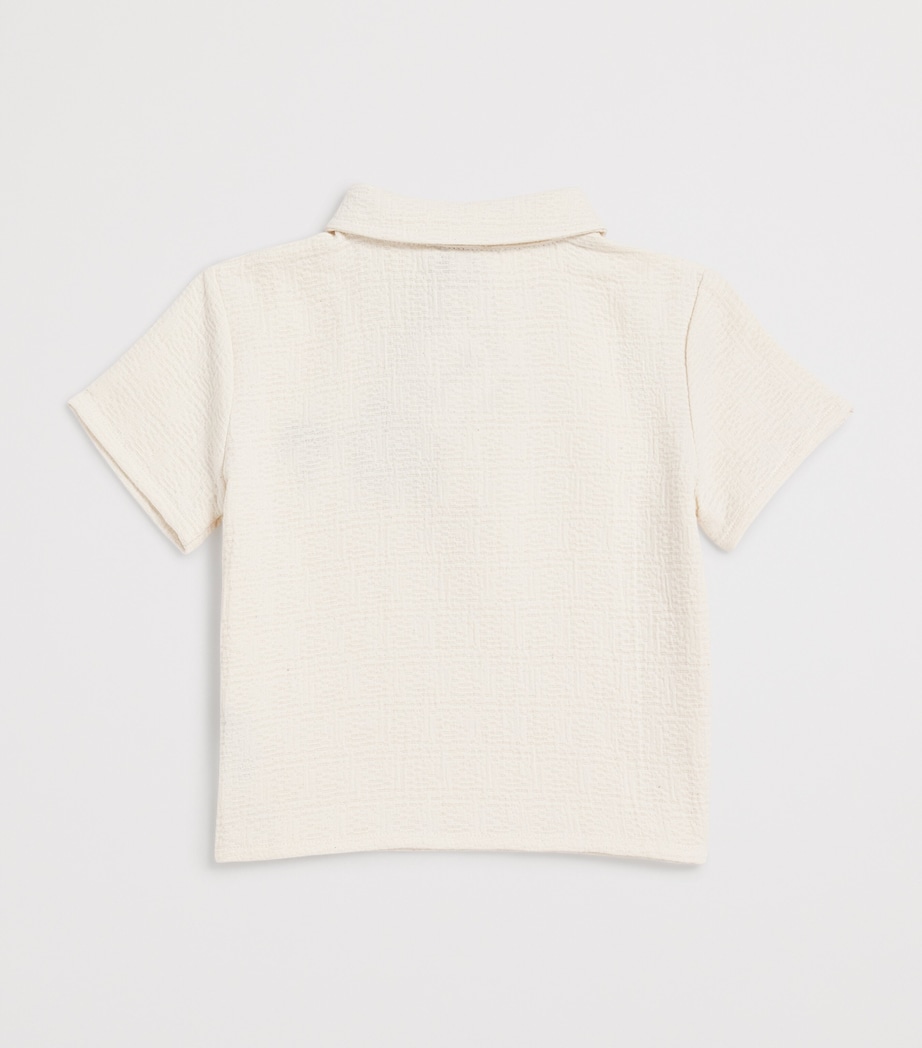Donsje Palm Tree Polo Shirt (0 Months-4 Years) White Image 2