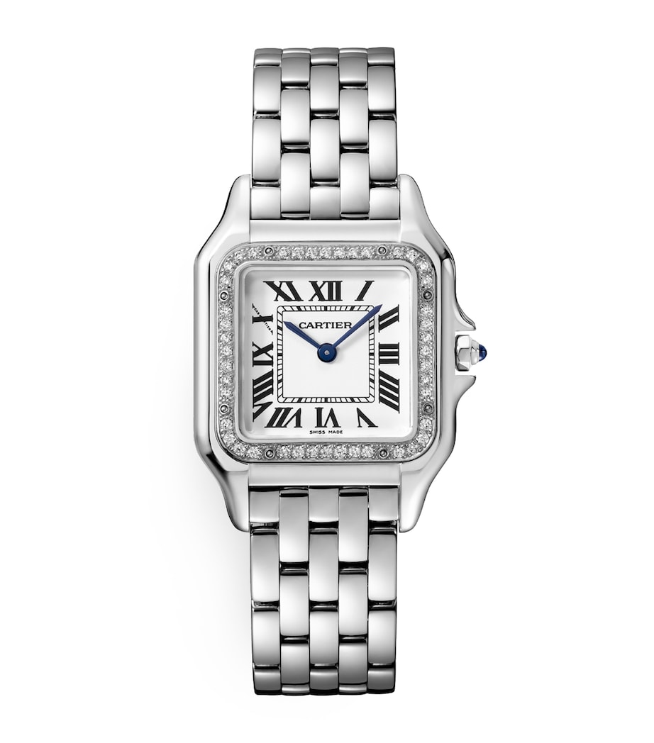 Medium Stainless Steel and Diamond Panthère de Cartier Watch 36.5mm STEEL Image 1