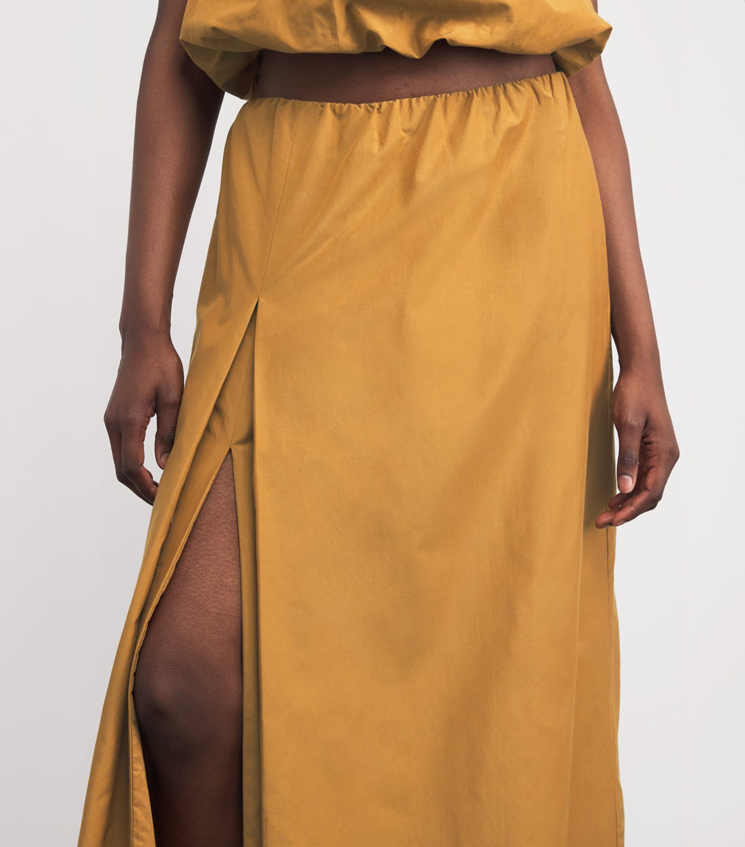 スカート LOULOU DE SAISON FW25 Skirts (CARMEN OCHER) Loulou de Saison Cotton-Silk Carmen Maxi Skirt | Harrods UK