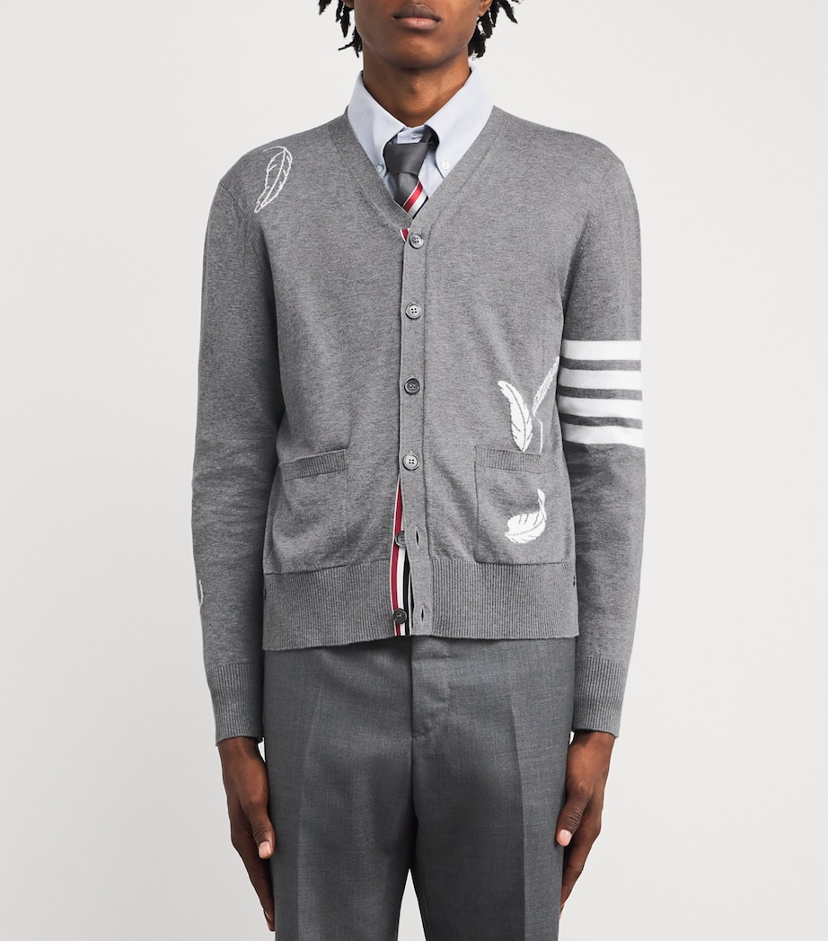 Cotton Feather Cardigan LT GREY Image 3