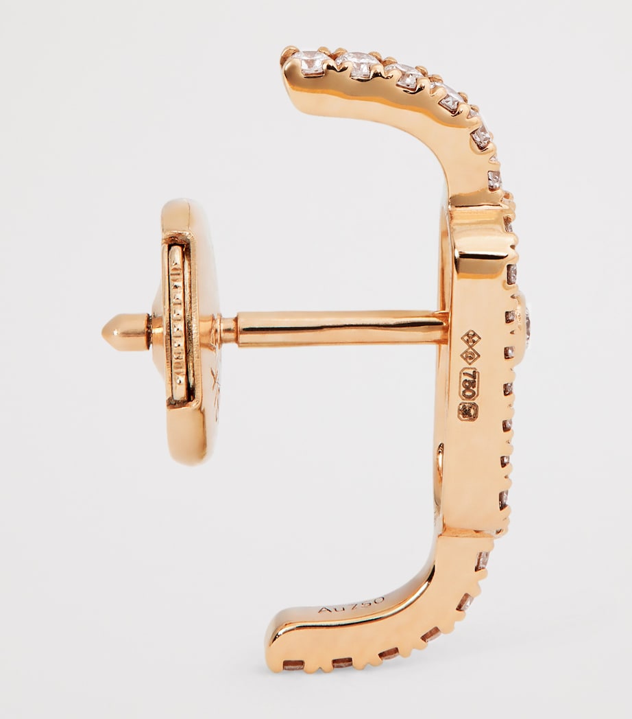 Pink Gold and Diamond Move Uno Single Clip Earring PINK GOLD Image 4