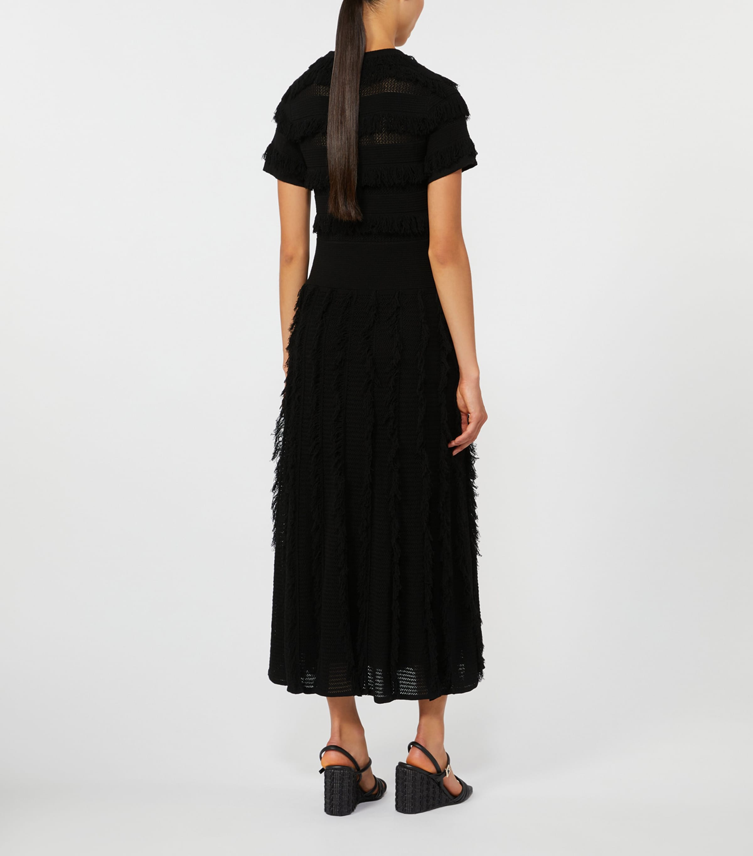 Max Mara Womens Knitted Midi Dress Black Image 4