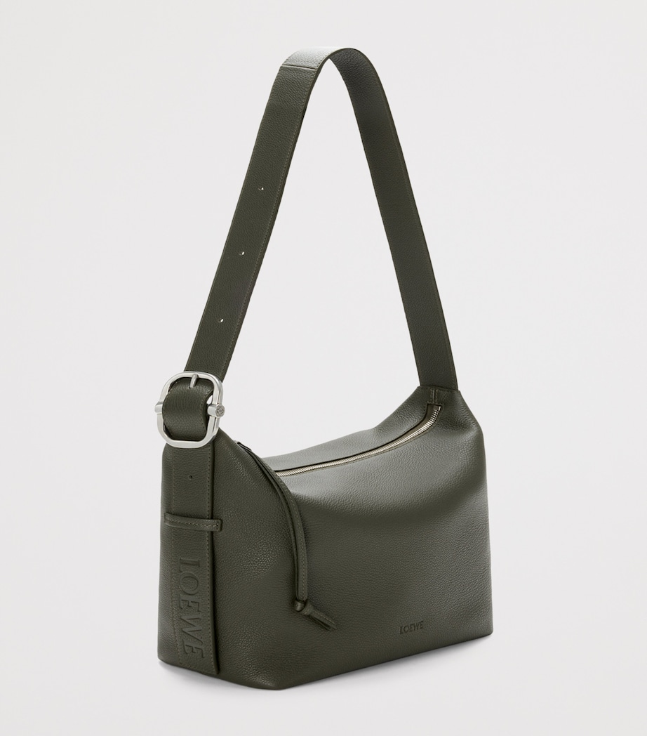 Leather Loop Shoulder Bag DARK KHAKI Image 3