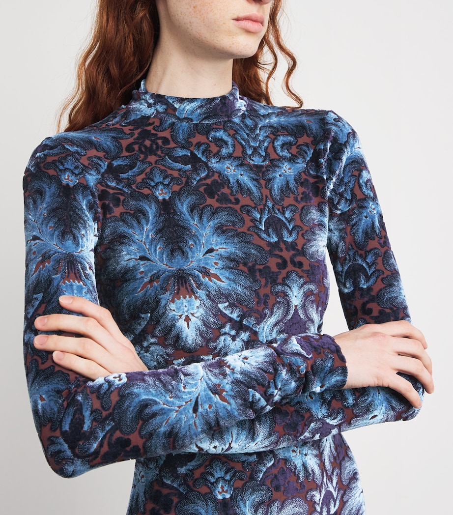 Velvet Baroque Midi Dress S9883 Image 4