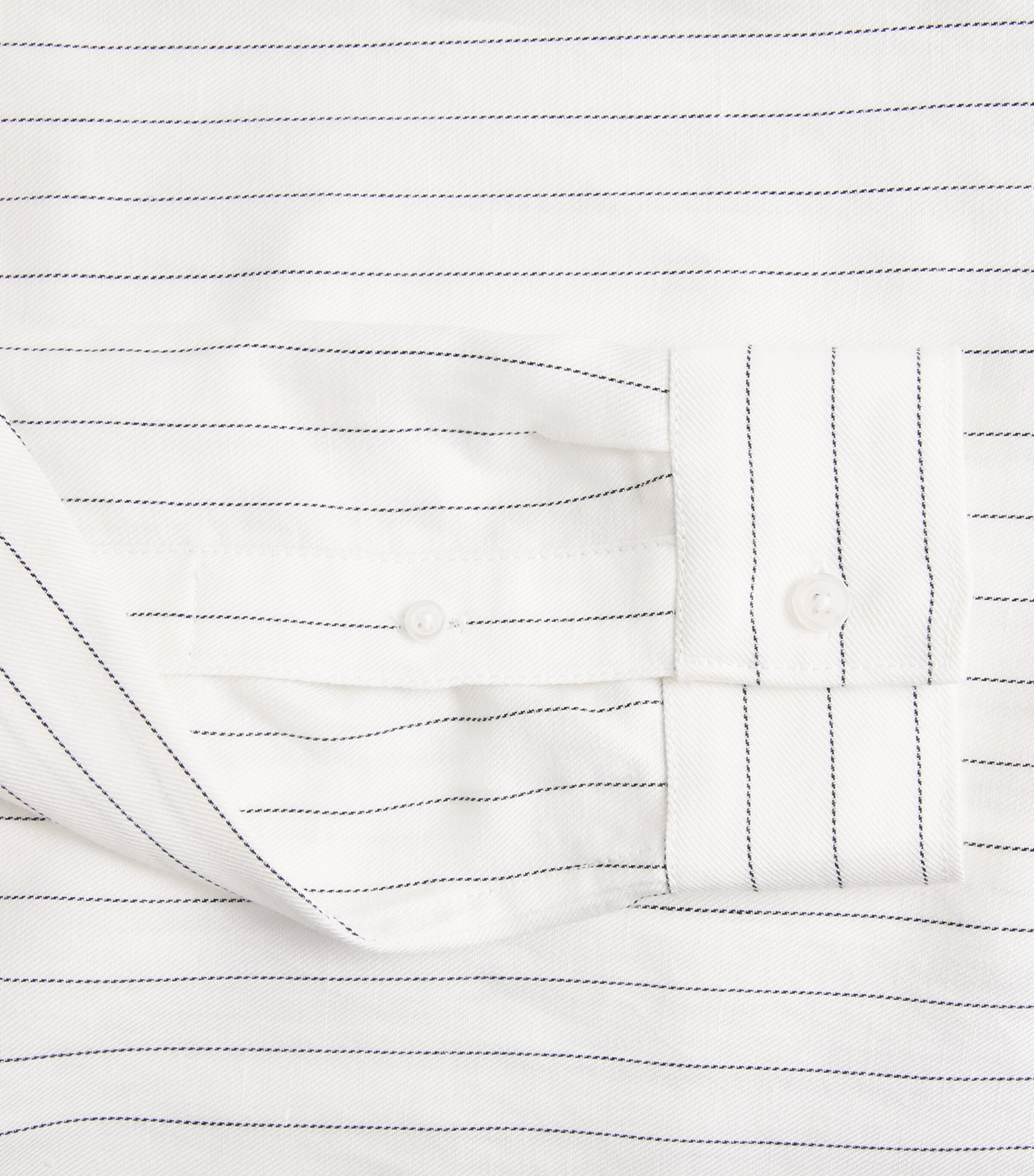 PAIGE Mens Linen-Blend Stripe Shirt Storm Stripe Image 6