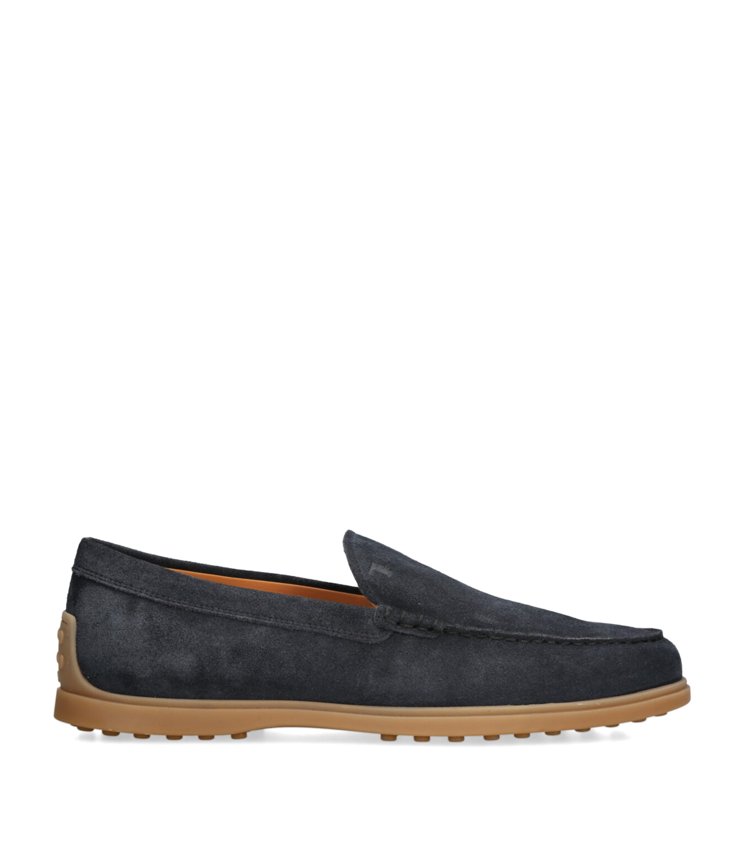 Tod's Suede Pantofola Gommini Loafers Navy Image 1