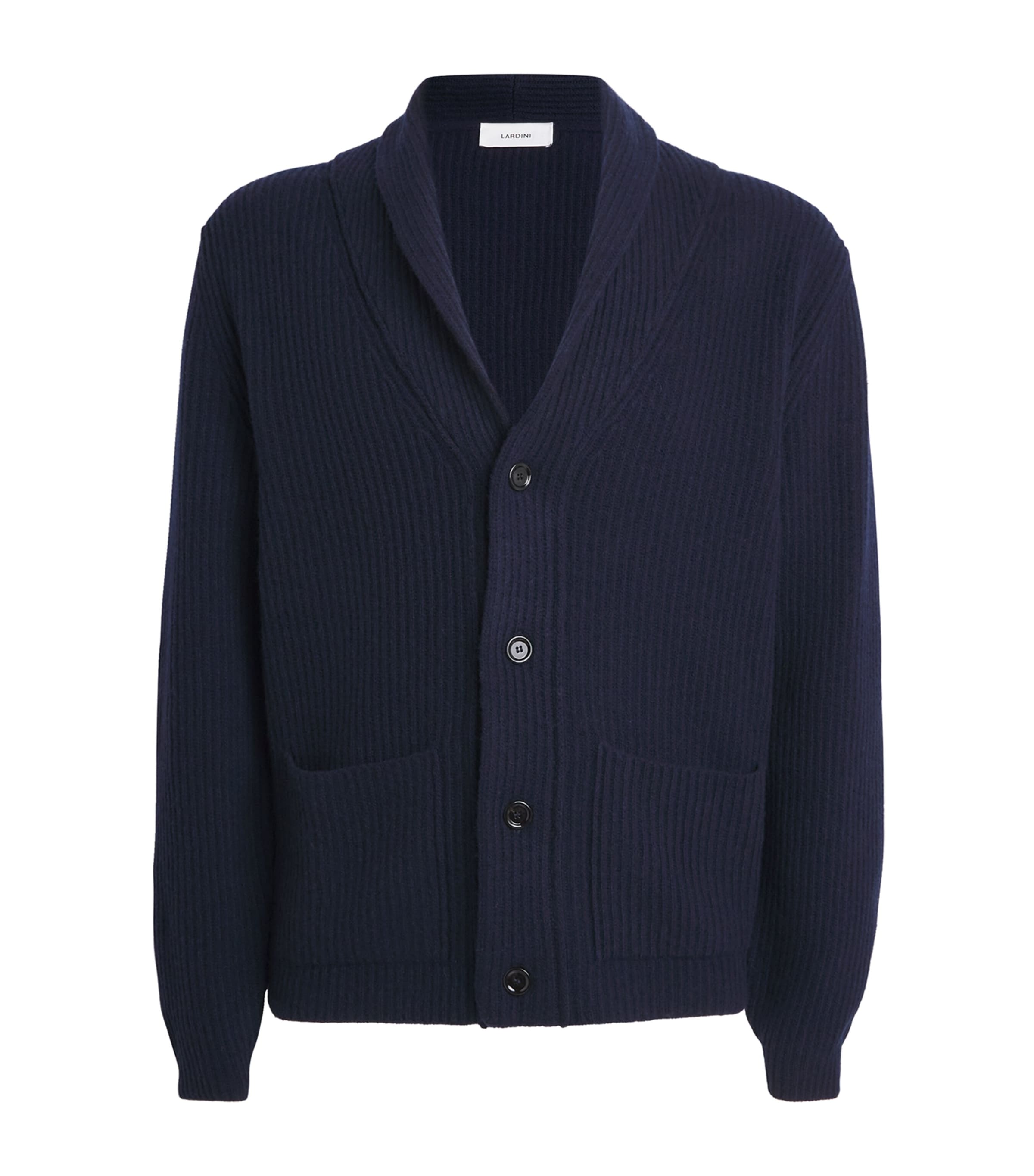 Wool-Cashmere Shawl-Collar Cardigan 850 NAVY Image 1