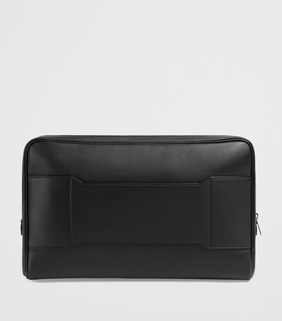Leather Trolley-Sleeve Laptop Case BLACK Image 3