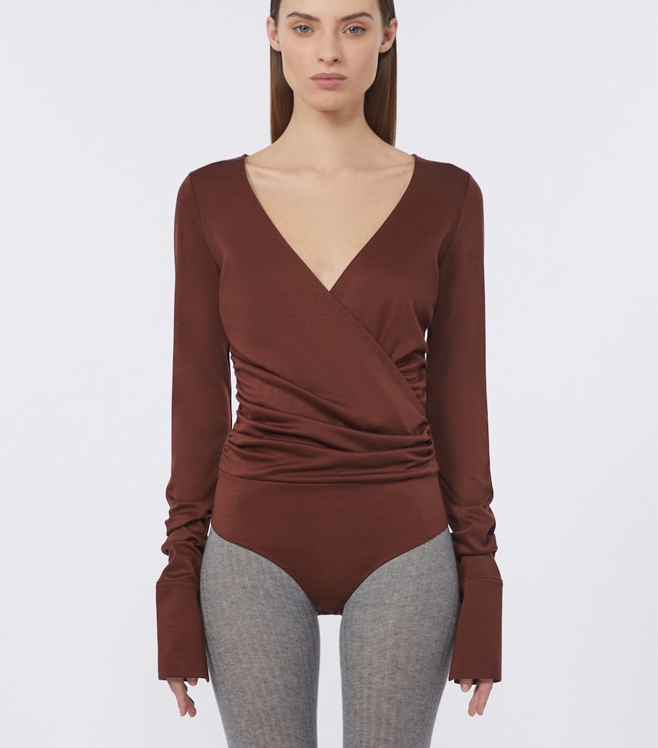 Wool Jersey Bodysuit CHERRY Image 2