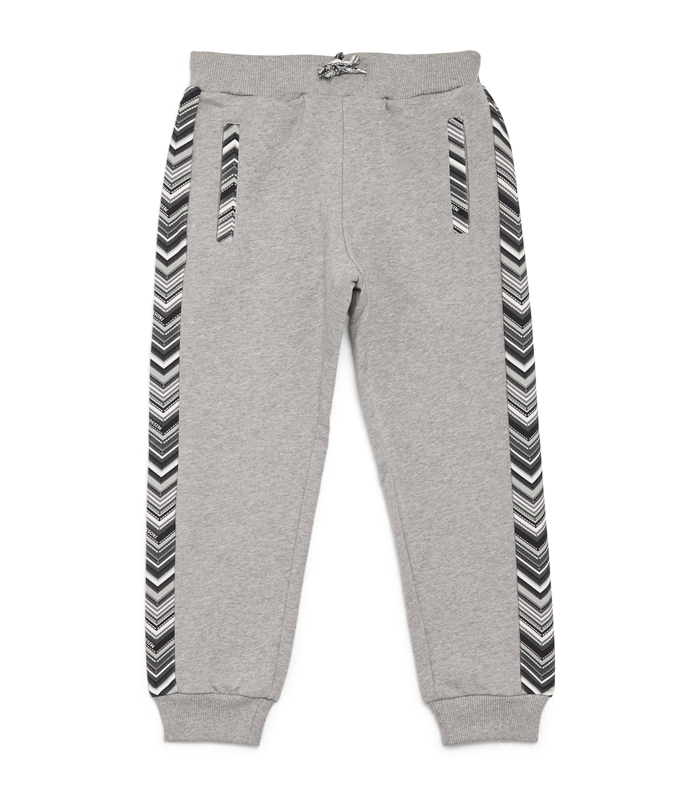 Shop Missoni Cotton Zigzag Sweatpants In Grey