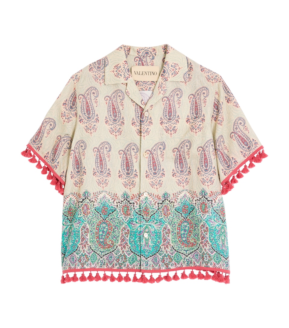 Linen Voyage Imaginaire Bowling Shirt