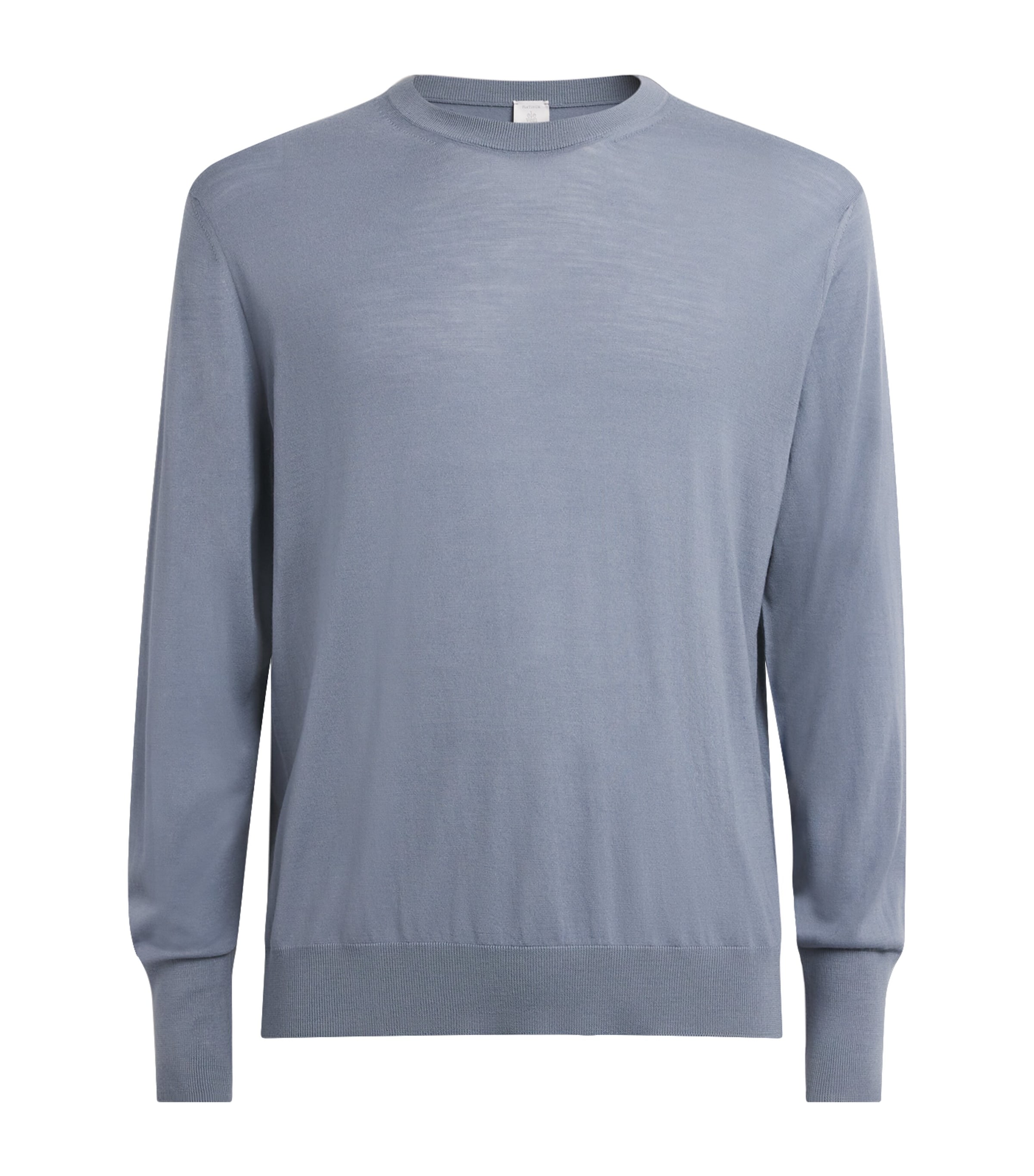 Eleventy Mens Wool Crew-Neck Sweater Azzurro Image 1