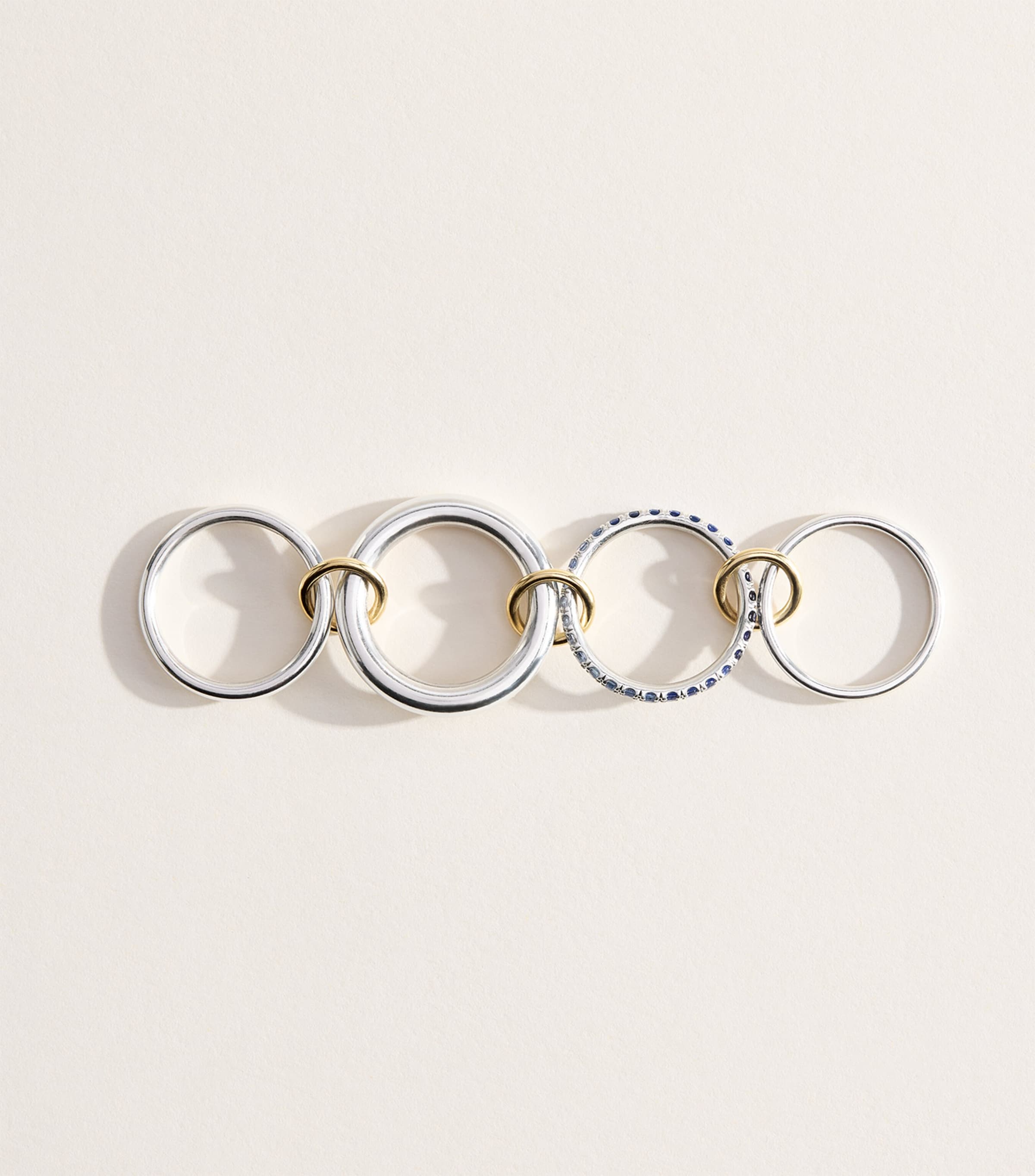 Spinelli Kilcollin Sterling Silver, Yellow Gold and Sapphire Janssen Ombré Ring Sterling Silver Image 3