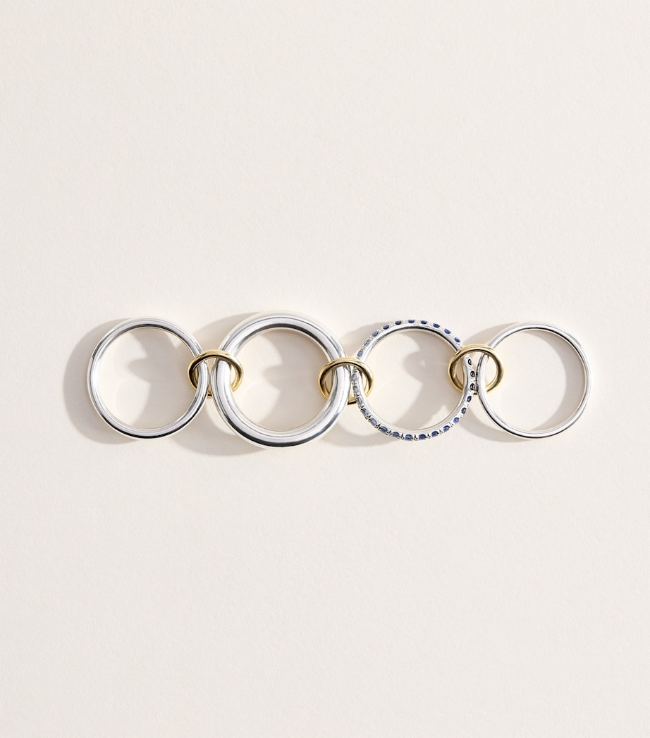 Spinelli Kilcollin Sterling Silver, Yellow Gold and Sapphire Janssen Ombré Ring Sterling Silver Image 3
