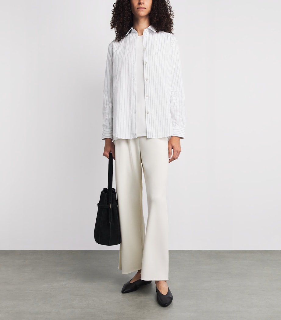 MM Womens Cotton Stripe Shirt Optical White Image 2