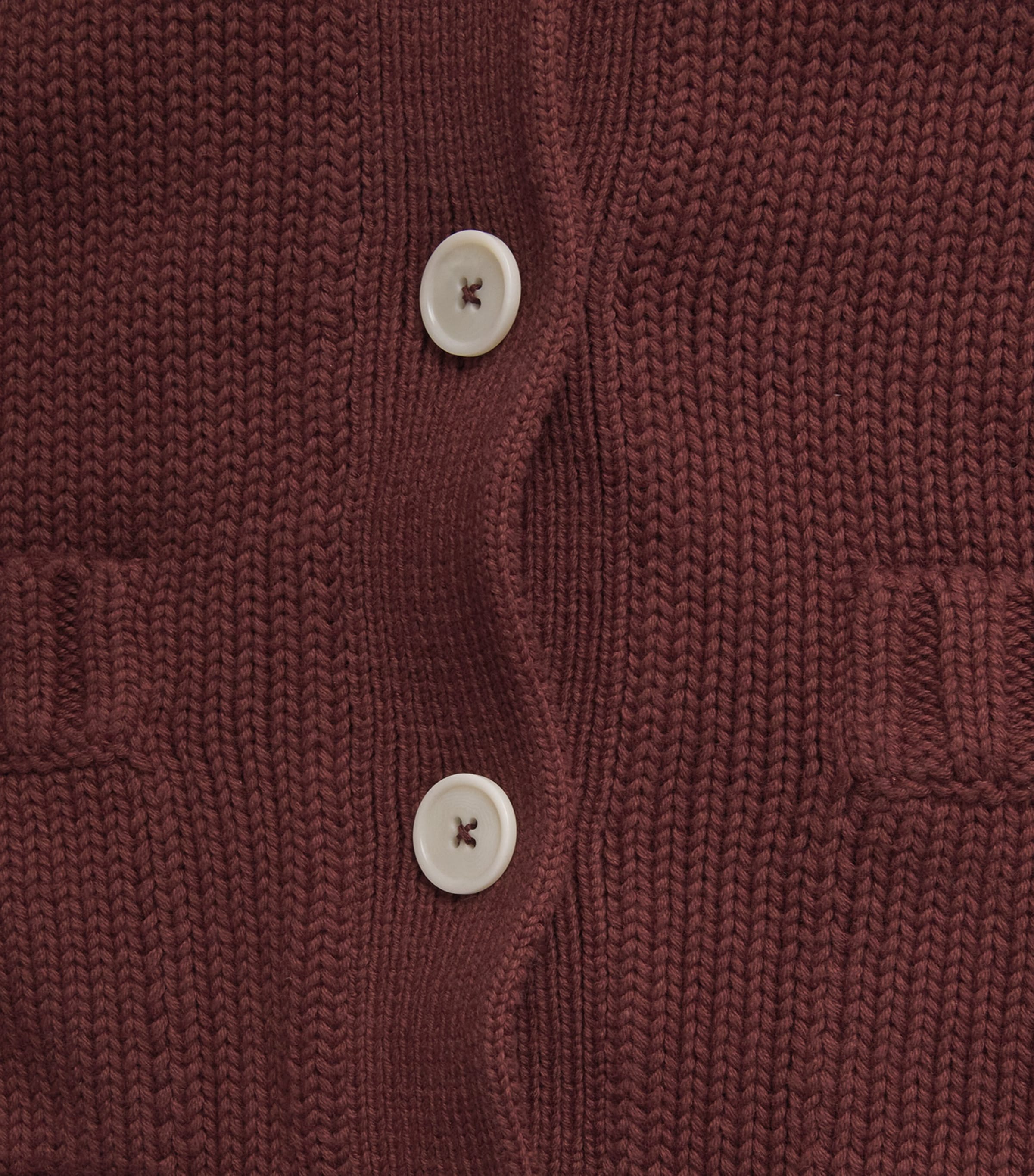 ME+EM Womens Cotton Cropped Cardigan Cinnamon Brown Image 6