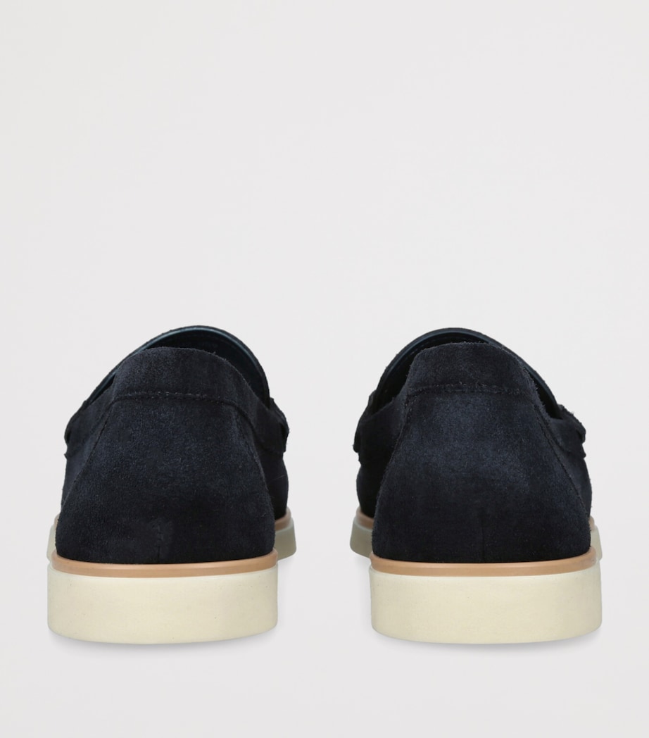 Suede Horsebit Loafers NAVY Image 2
