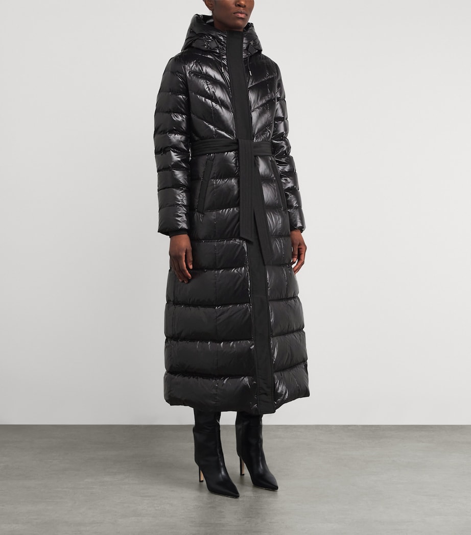 Quilted Calina-R Coat C0001 BLACK Image 3
