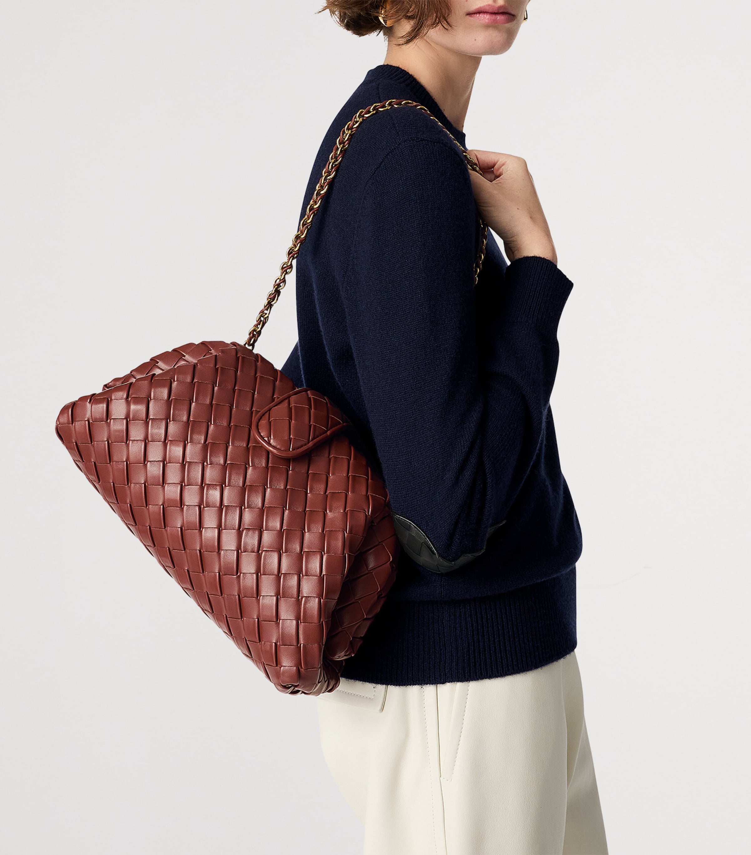 Bottega Veneta Leather Lauren 1980 Clutch Bag | Harrods US