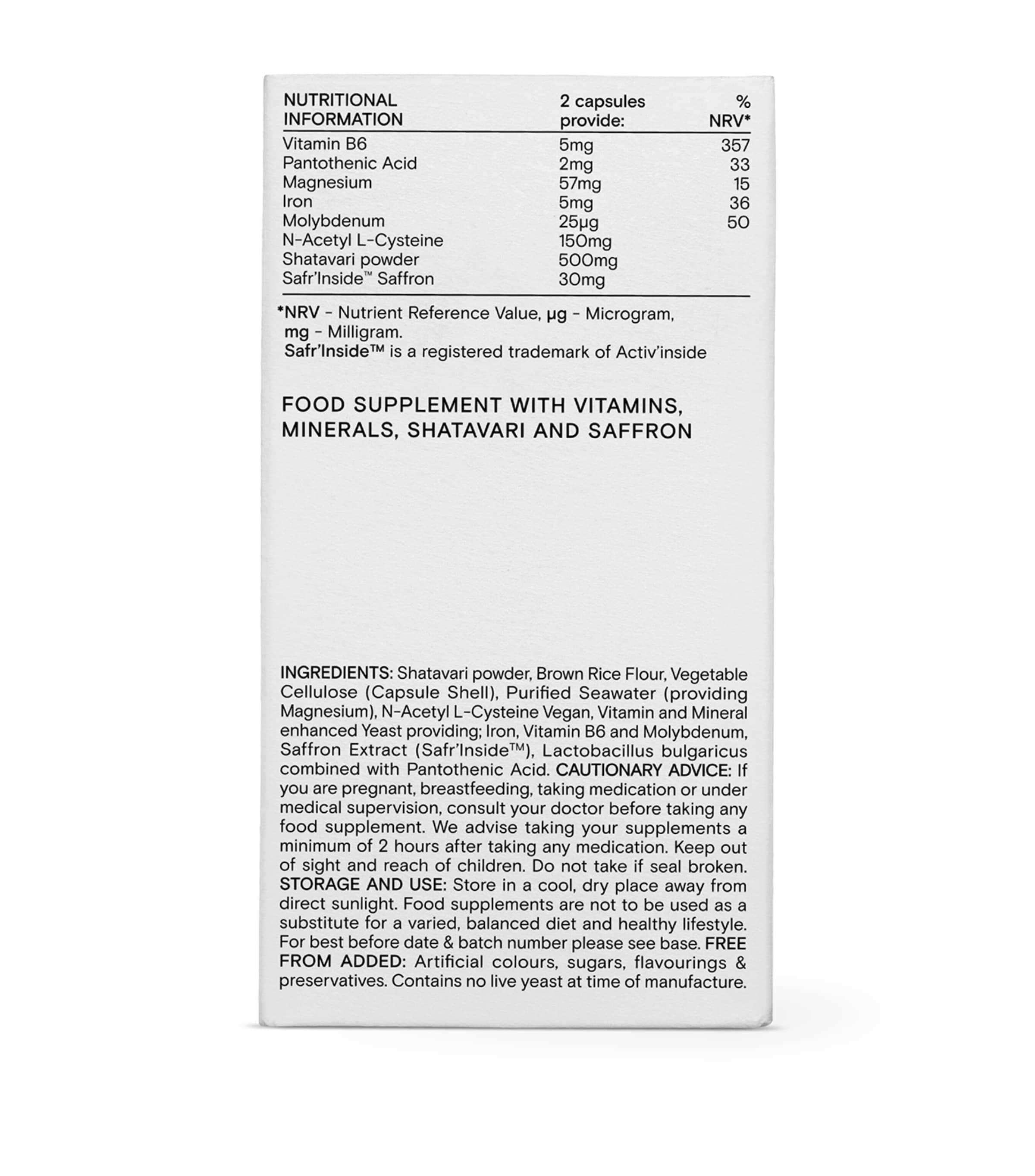 Wild Nutrition Food-Grown Perimenopause Complex (60 Capsules) Image 2