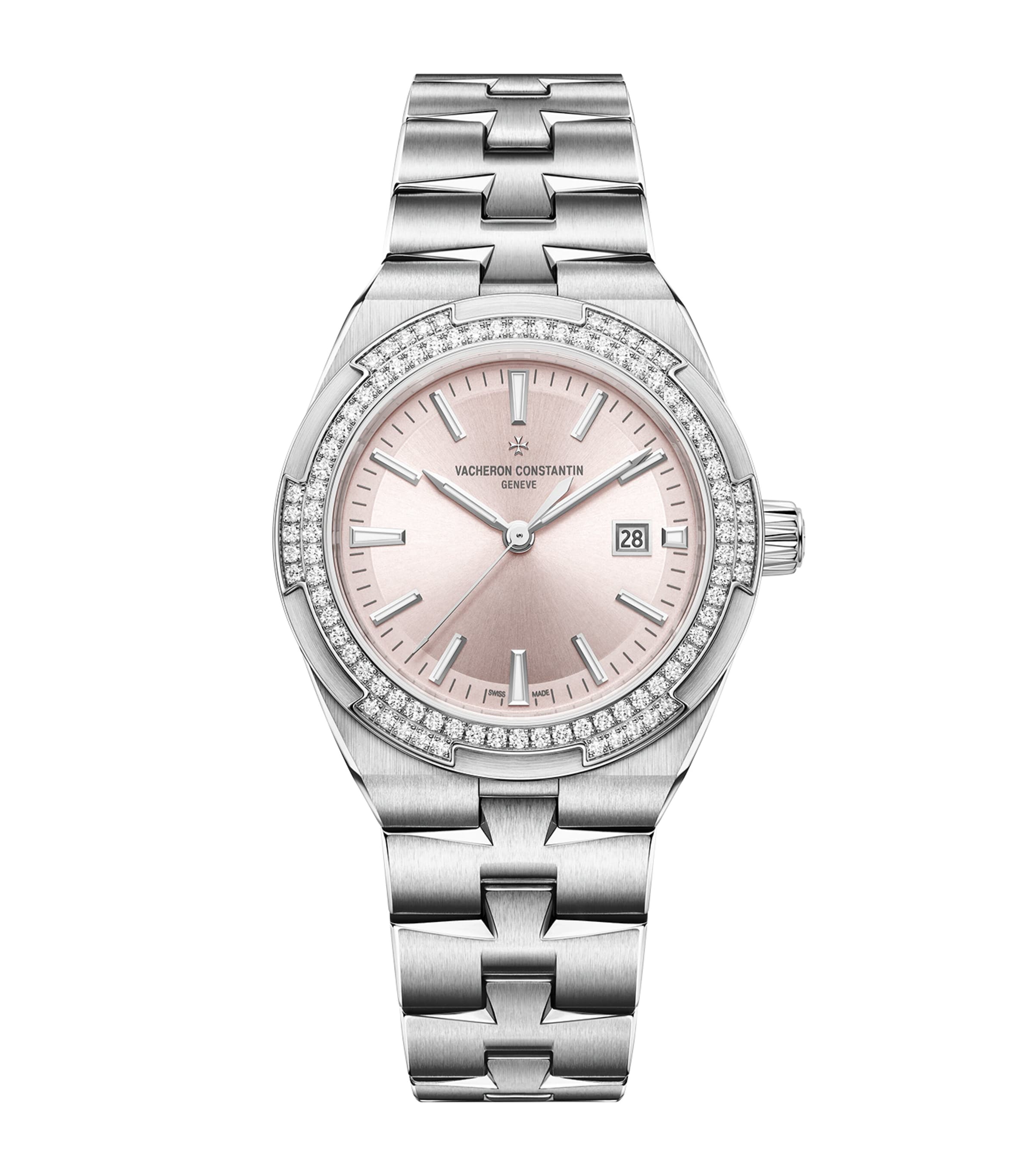 Vacheron Constantin Stainless Steel and Diamond Overseas Self-Winding Watch 35mm Stainless Steel Image 1