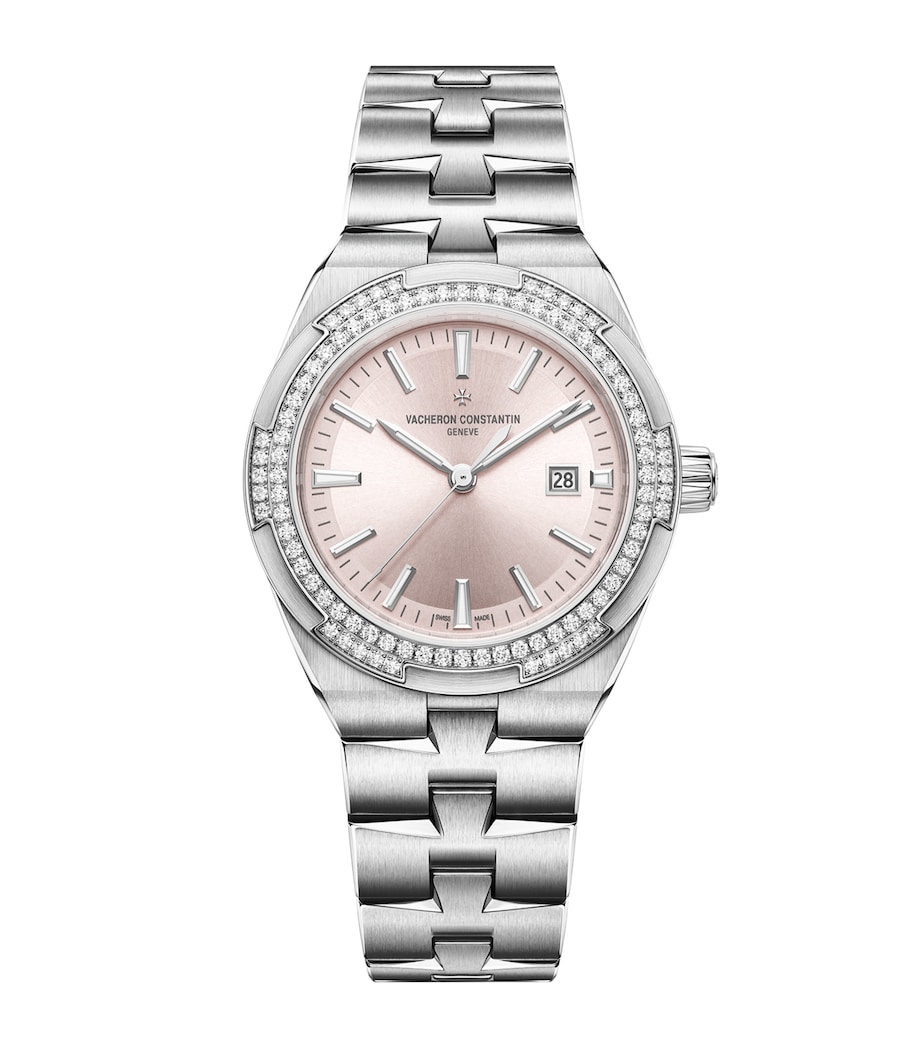 Vacheron Constantin Stainless Steel and Diamond Overseas Self-Winding Watch 35mm Stainless Steel Image 1