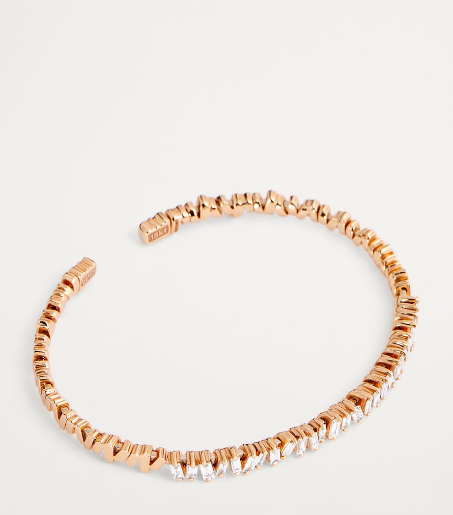 Rose Gold and Diamond Classic Bangle 18K RG/WD Image 4