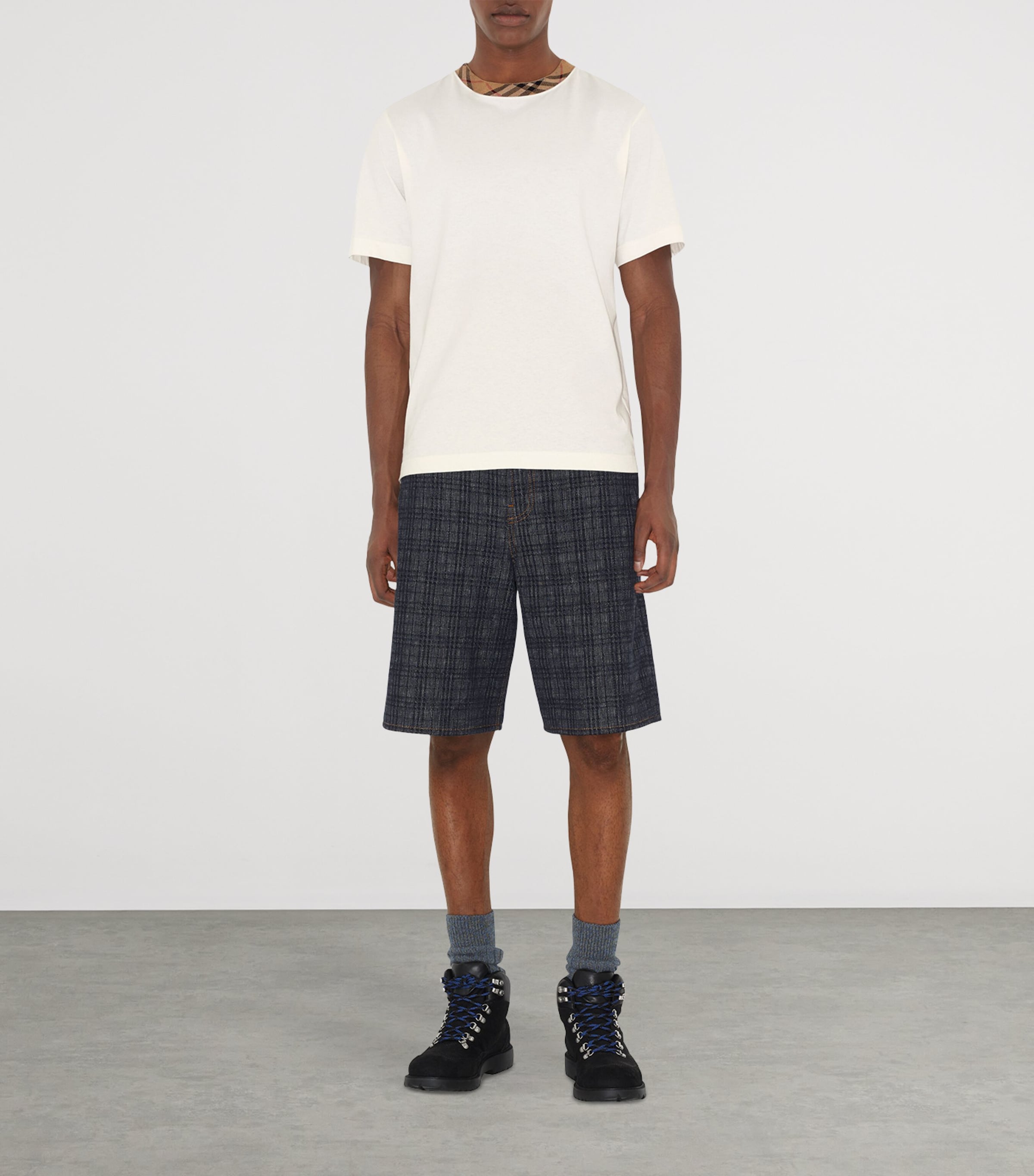 Check-Trim T-Shirt CHALK Image 2