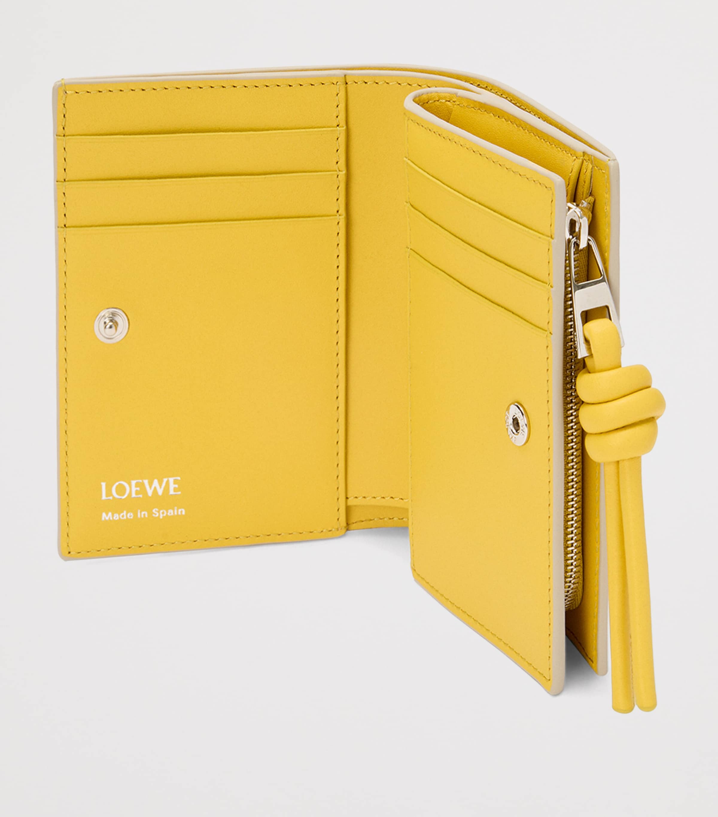 Leather Knot Wallet SHELL GREY DANDELION Image 4