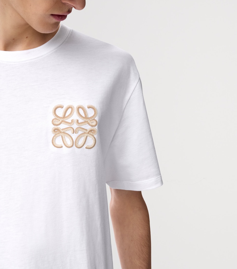 LOEWE Mens x Paula's Ibiza Anagram Relaxed T-Shirt White Image 5