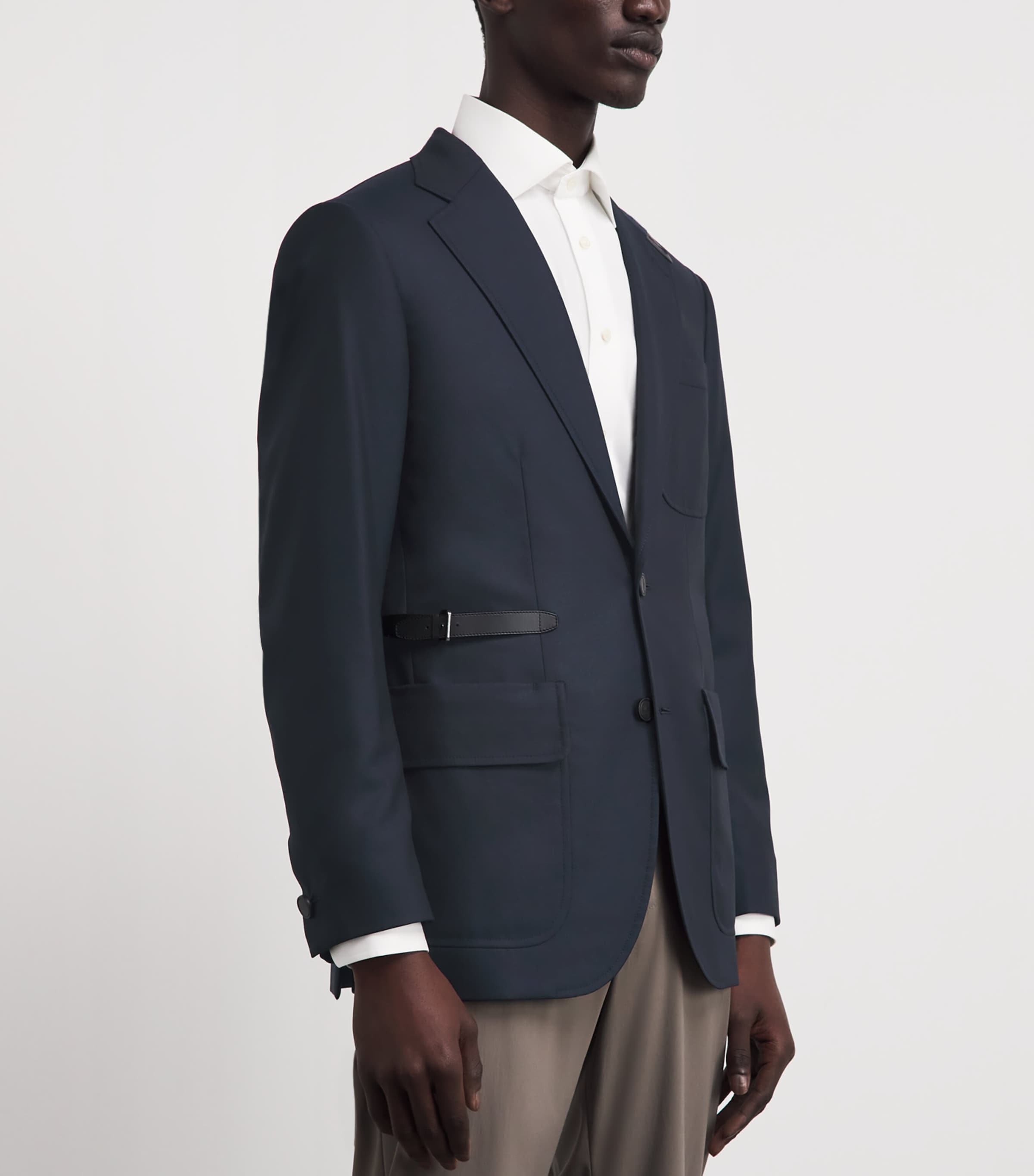 Brioni Mens Stretch-Cashmere Blazer Image 4