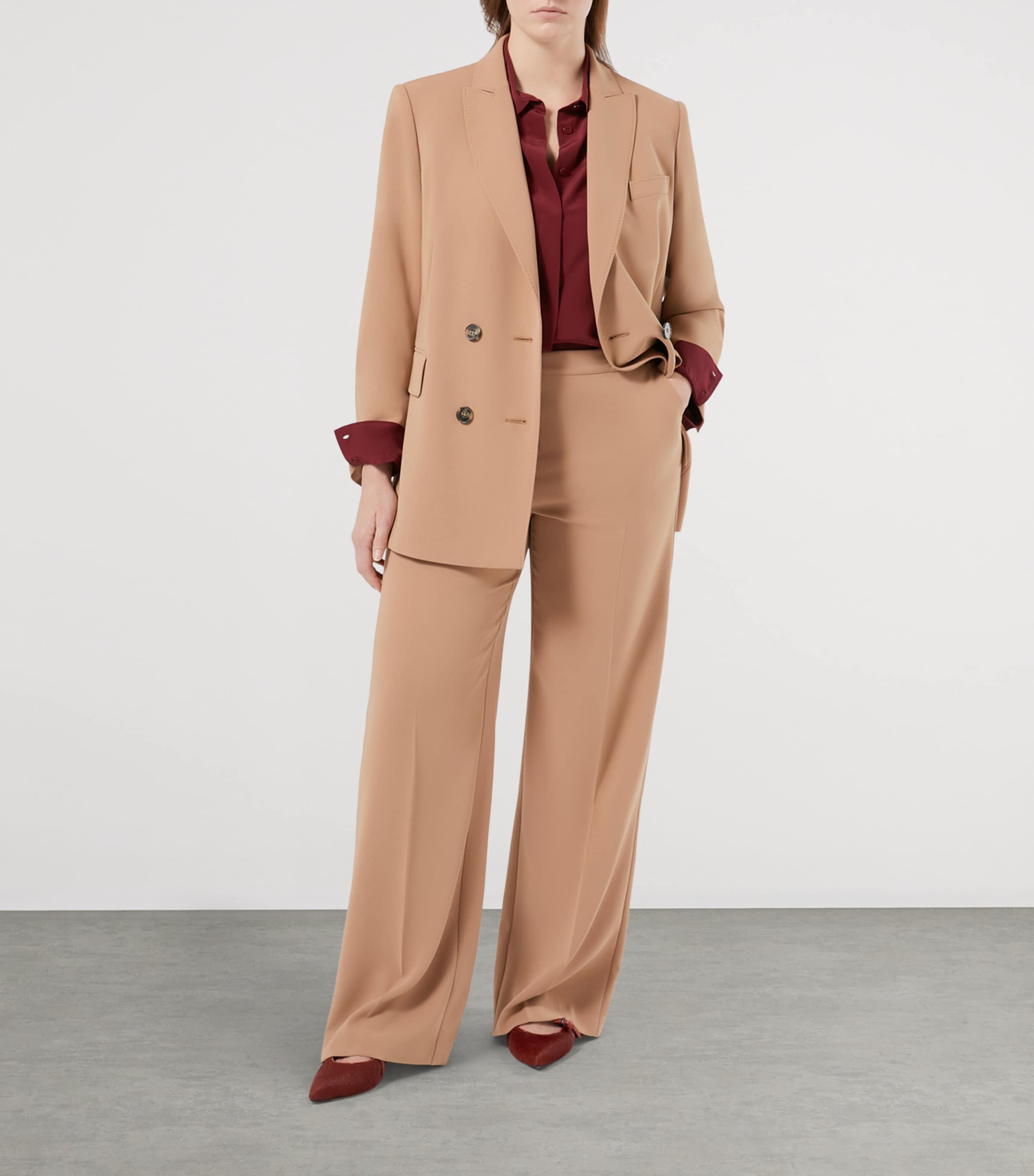 Double-Breasted Blazer CAMEL Image 4