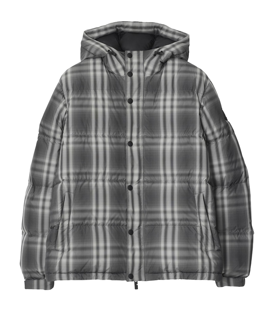 Down Ombré Check Puffer Jacket BLACK IP CHECK Image 1