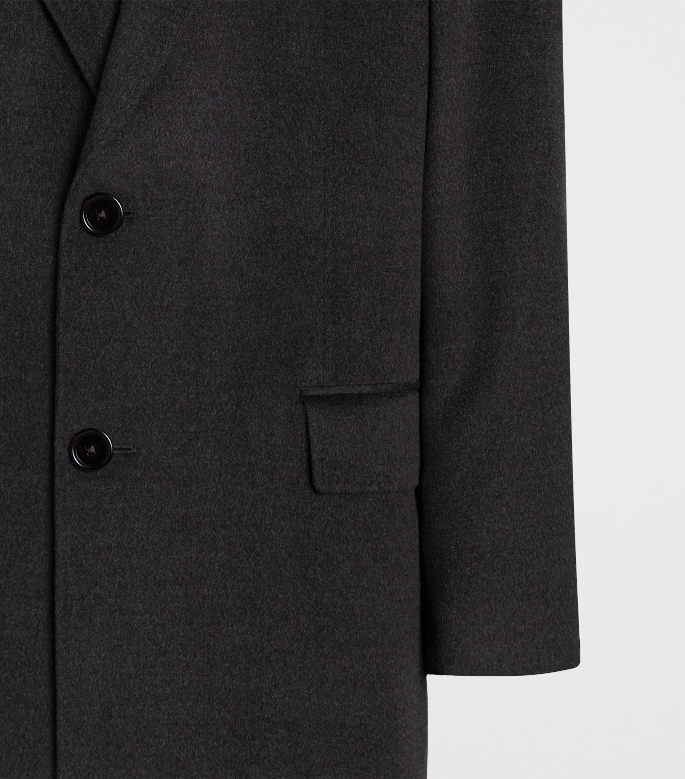 Dolce&Gabbana Mens Virgin Wool Double-Breasted Long Coat Melange Grey Image 3