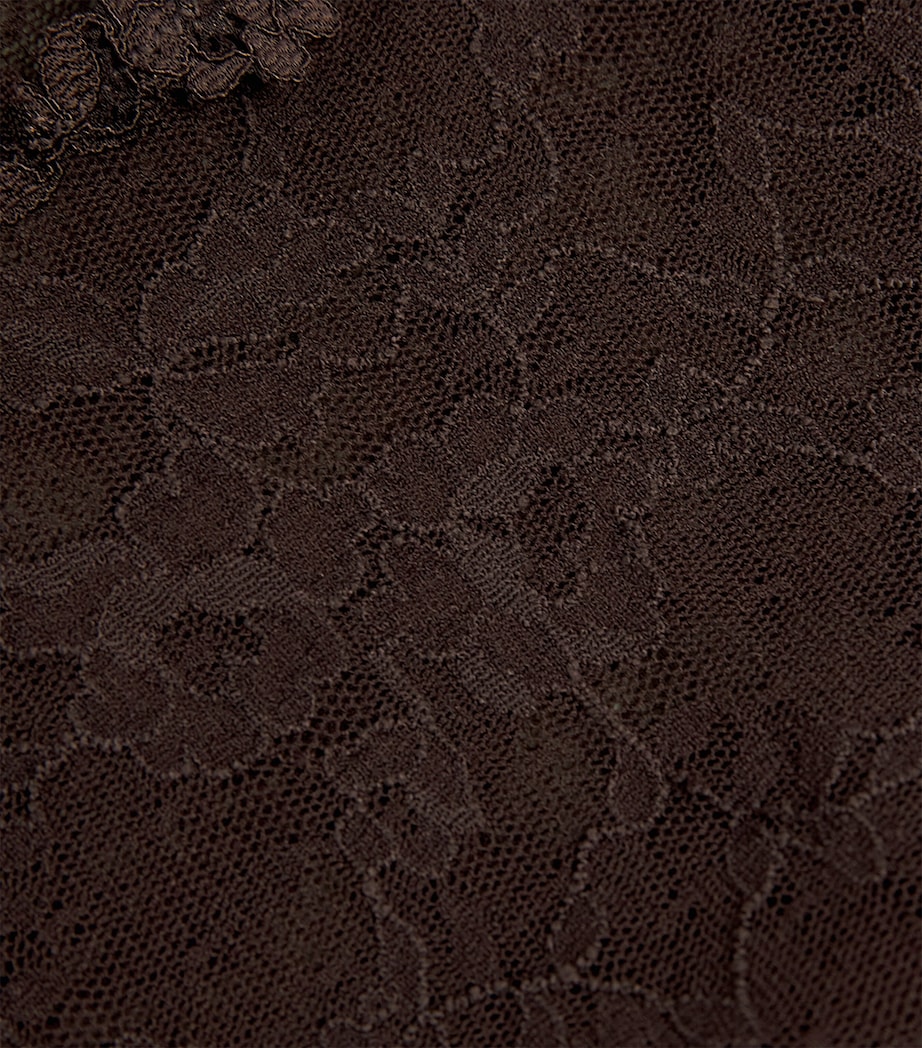 Stretch Lace Boy Short Briefs ESPRESSO Image 4