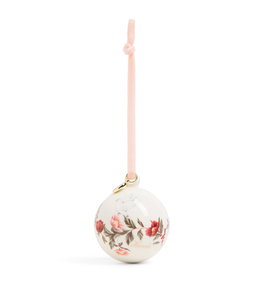 Harrods Fine China Turtle Dove Bauble Image 1