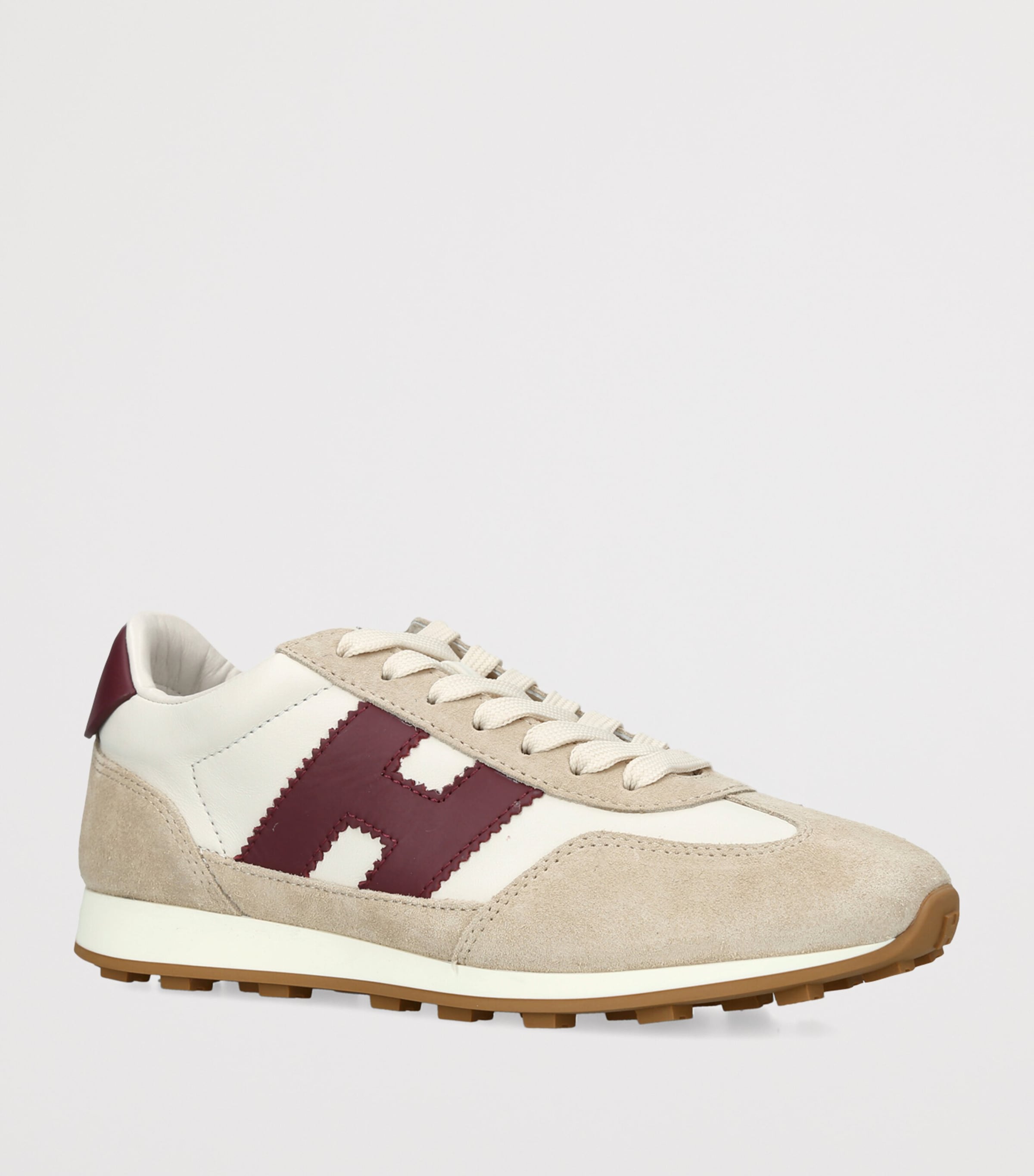 Hogan Leather Athletic Sneakers White/red Image 2