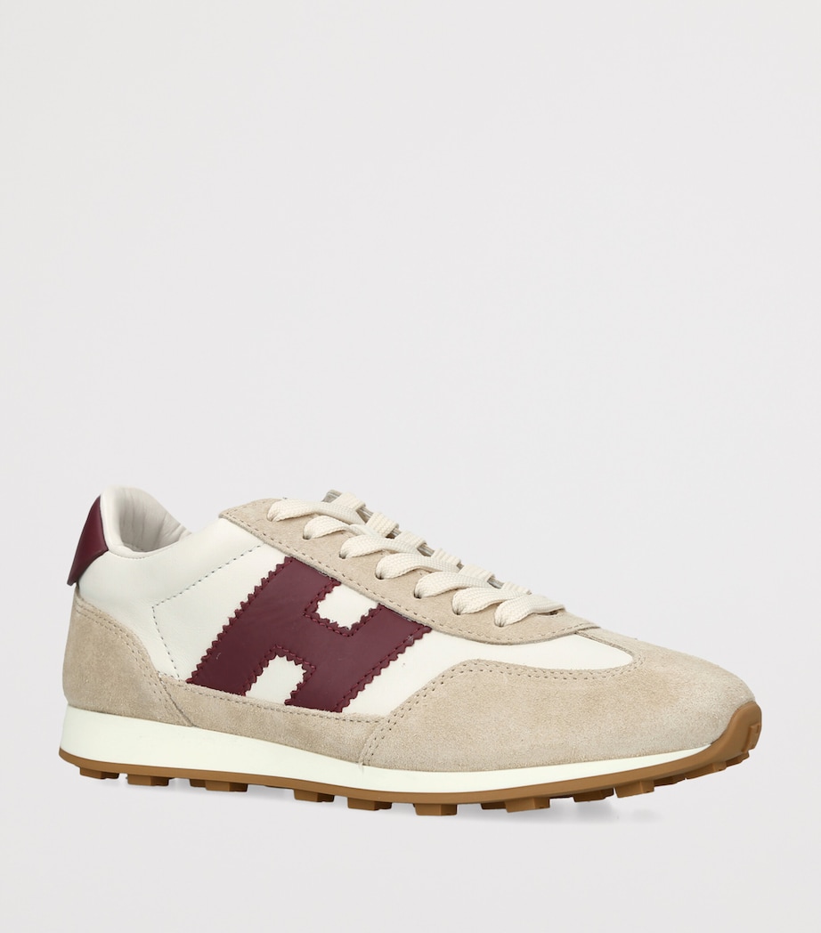 Hogan Leather Athletic Sneakers White/red Image 2