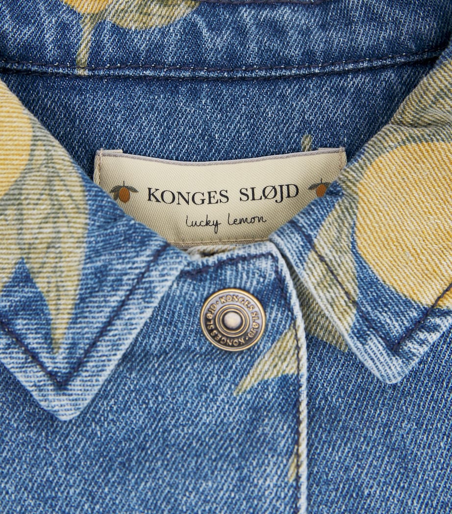 Lemon Print Magot Denim Jacket (9 Months - 10 Years) LEMON DENIM Image 4