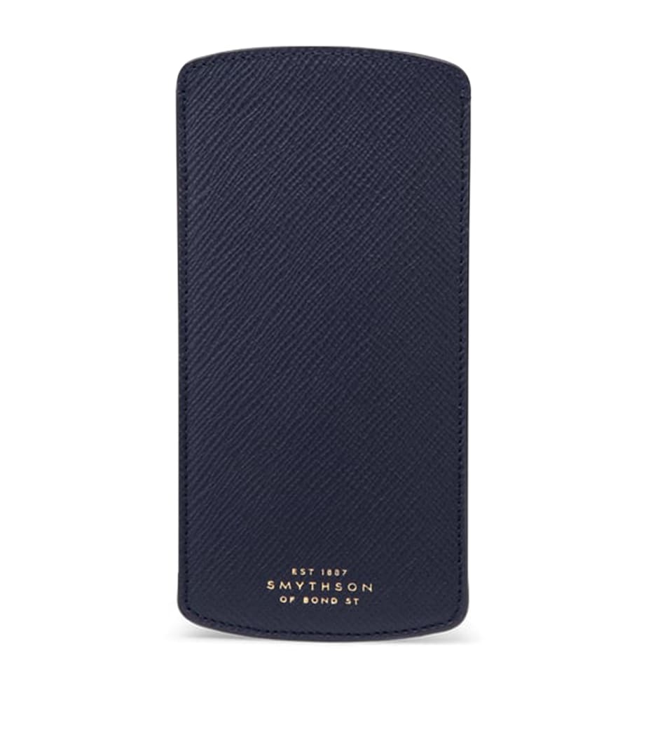 Panama Leather Glasses Case NAVY Image 1