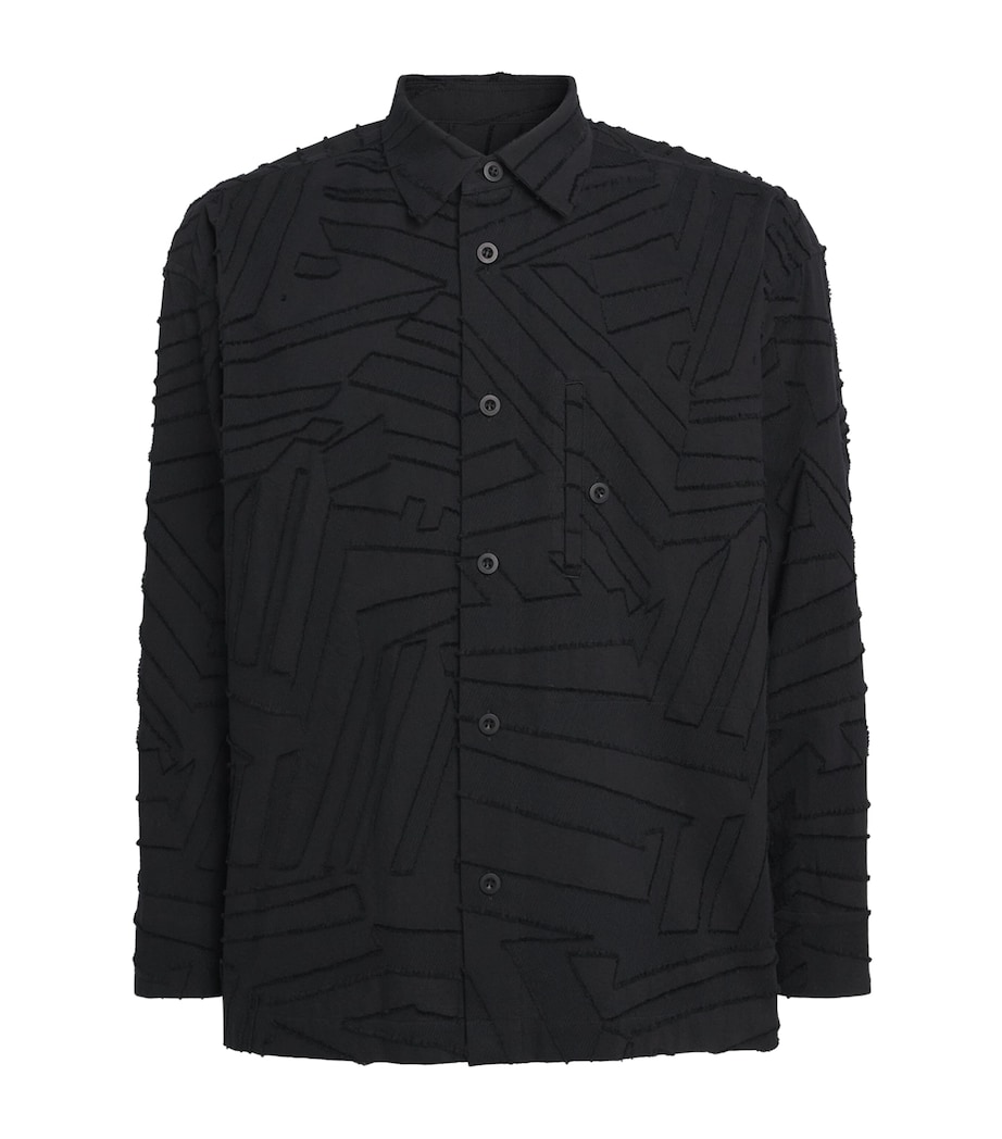 Geometry Jacquard Shirt 15-BLACK Image 1