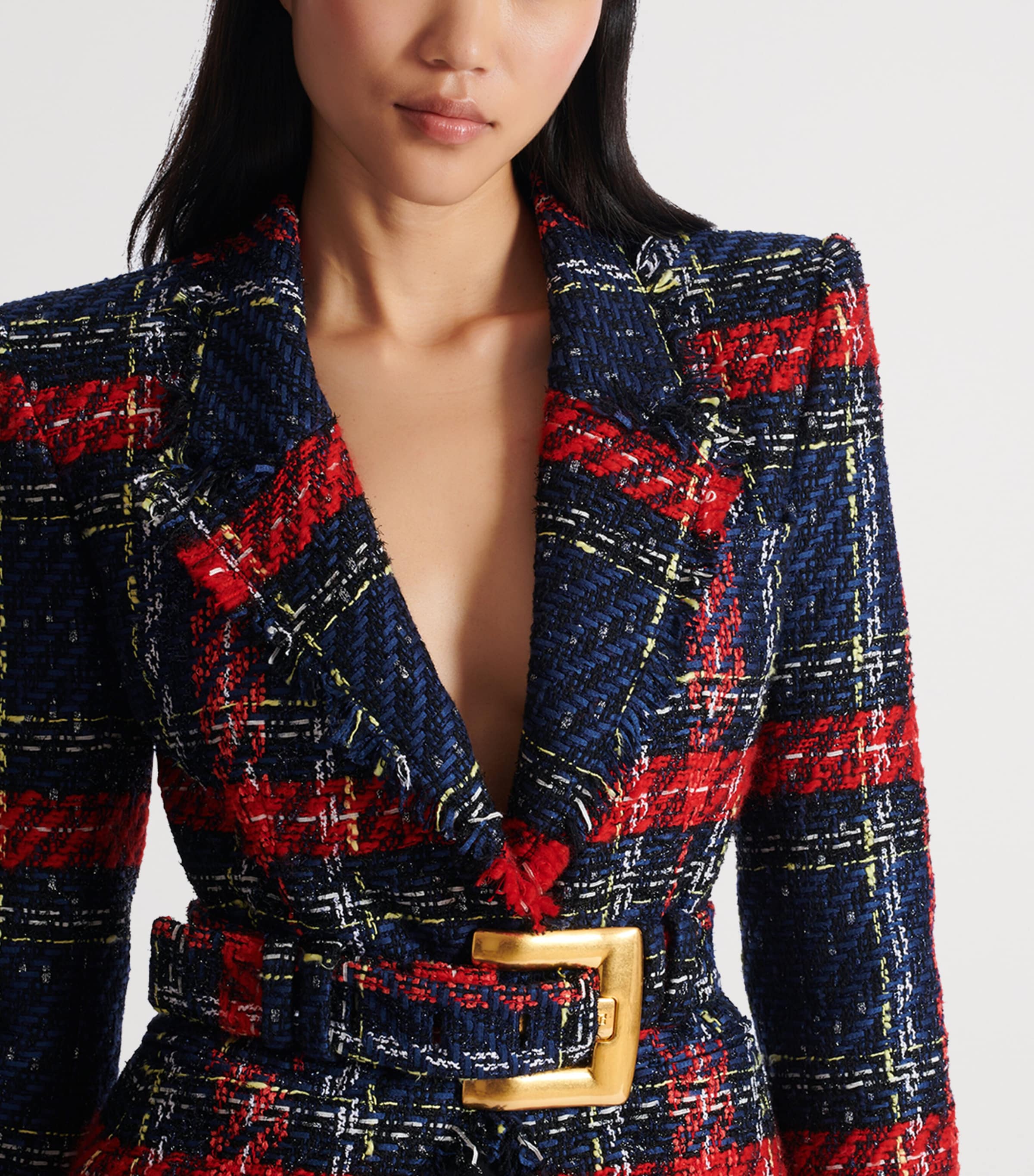 Tweed Belted Jacket AAA MULTICOLORE Image 7
