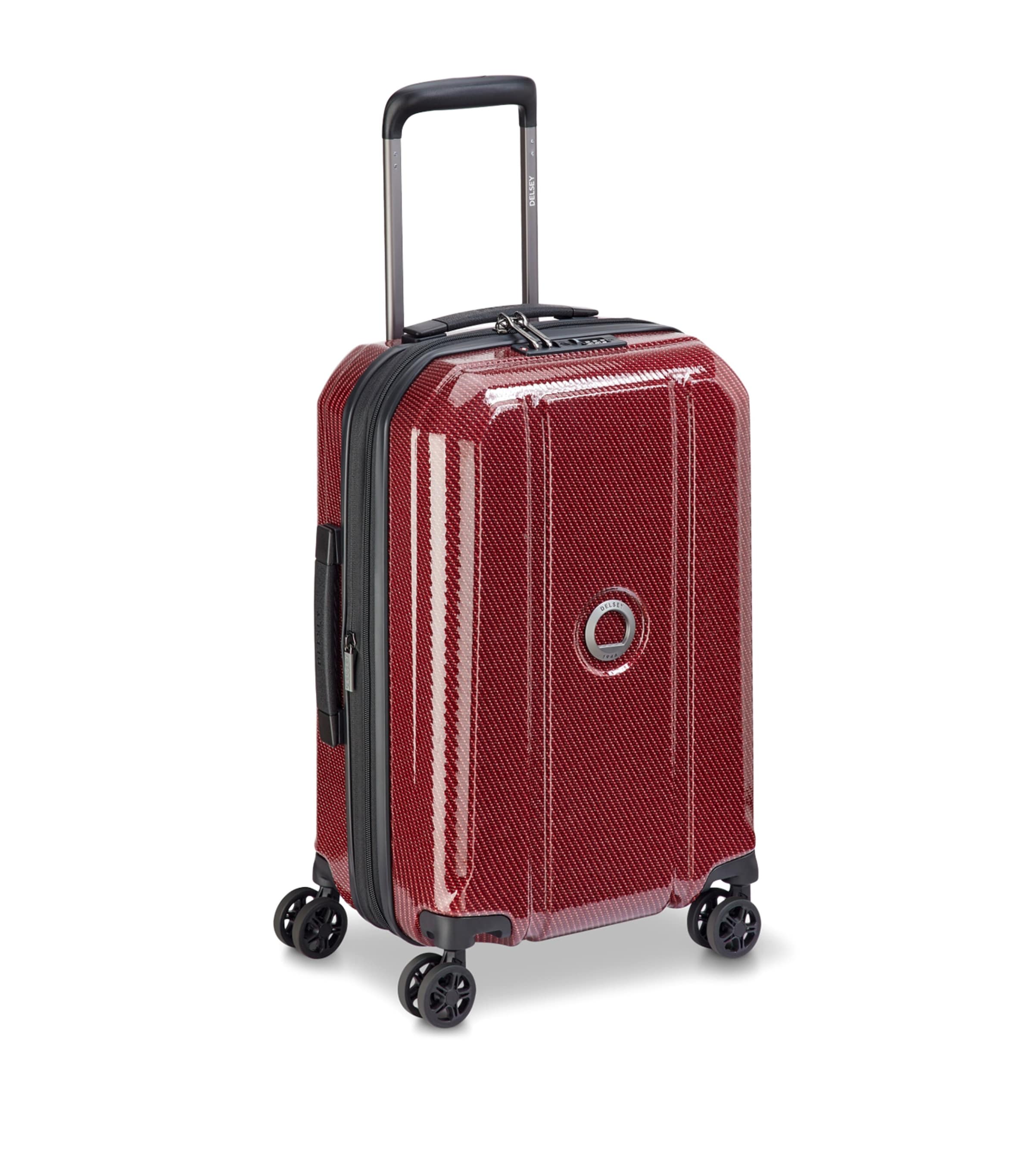 Delsey Helium Ultimate Spinner Cabin Suitcase (55cm) Burgundy Image 2