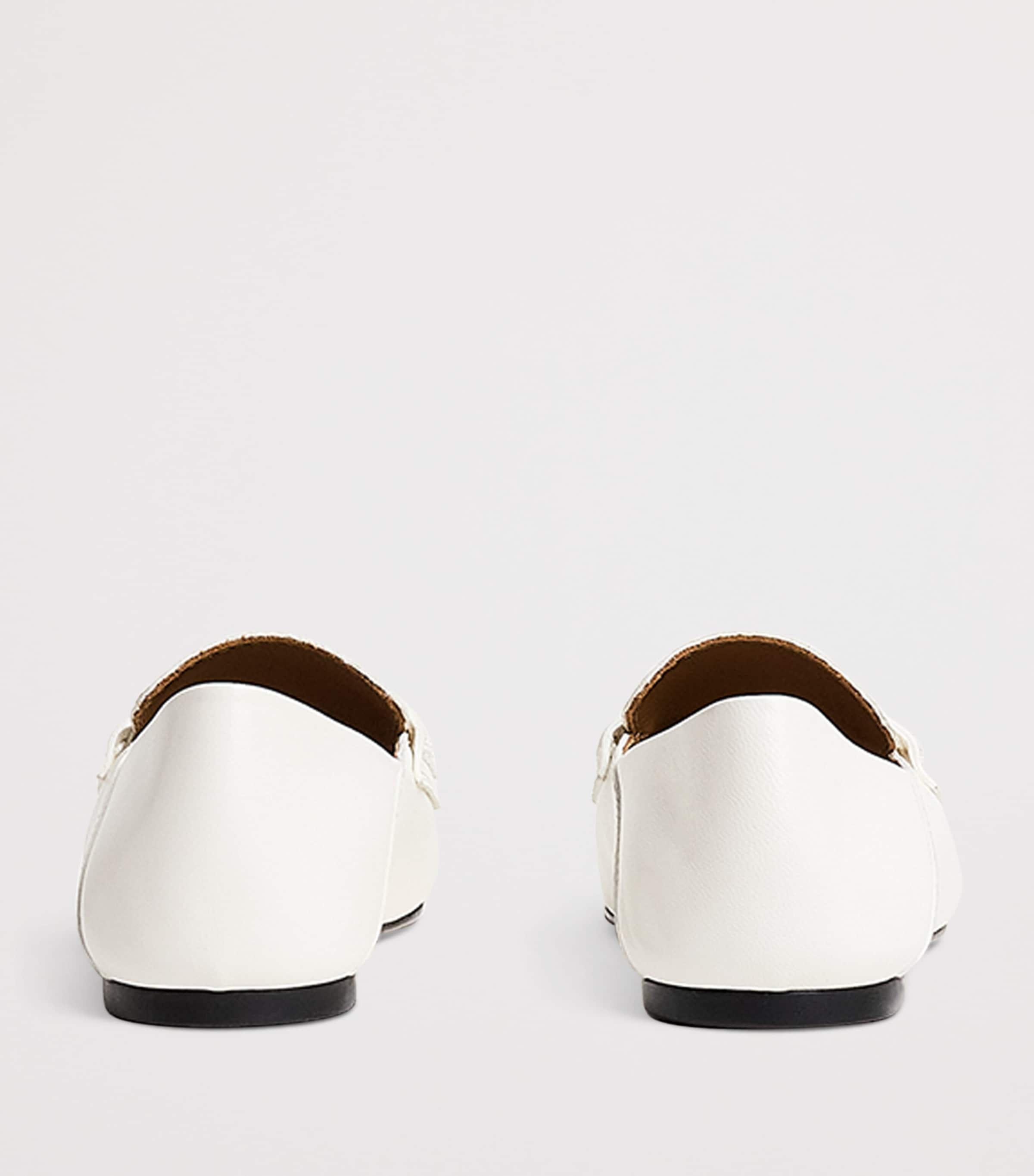 Sandro Paris Leather Round-Toe Loafers White Image 5
