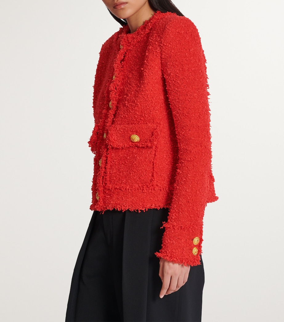 Tweed Cropped Jacket ROUGE Image 5